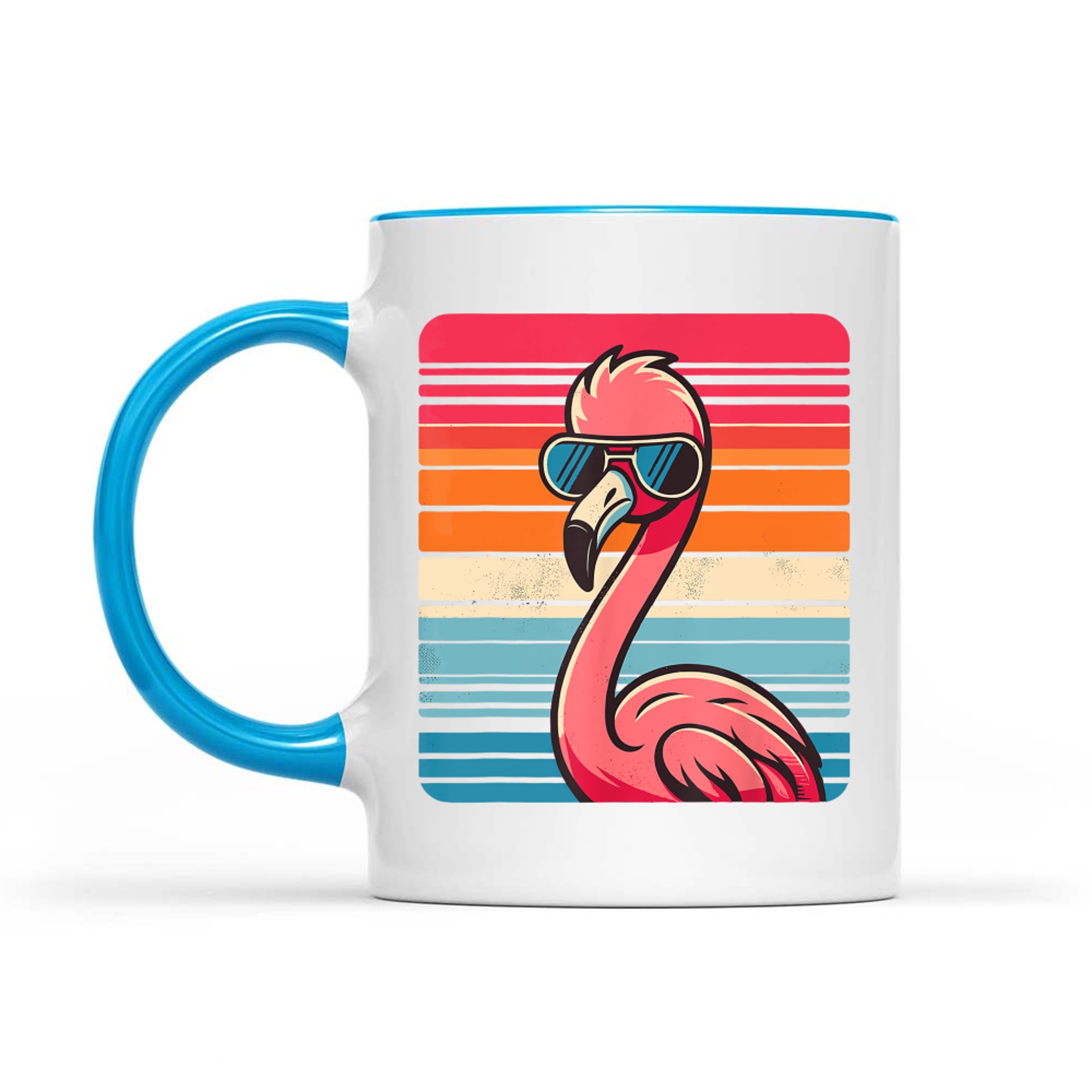 Cool Retro Flamingo Sunglasses 70s 80s 90s Funny Mug