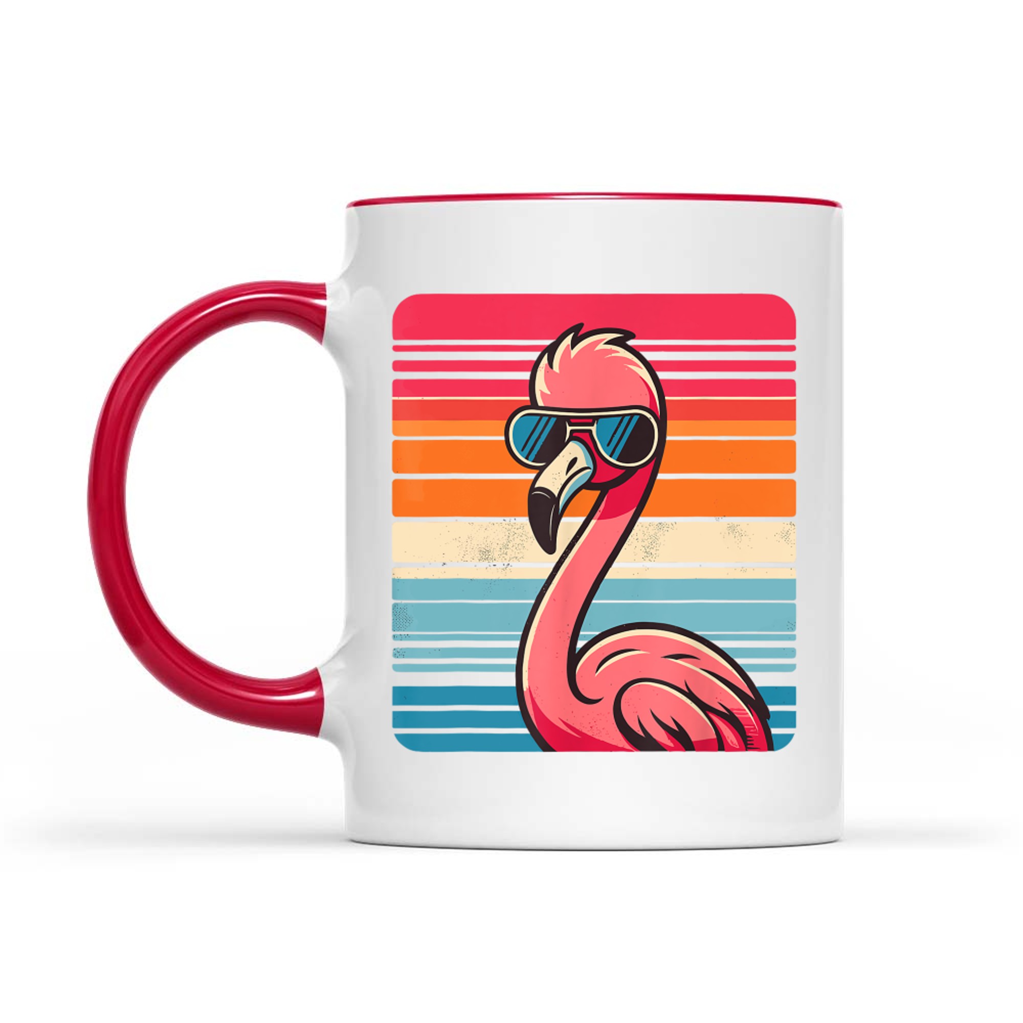 Cool Retro Flamingo Sunglasses 70s 80s 90s Funny Mug