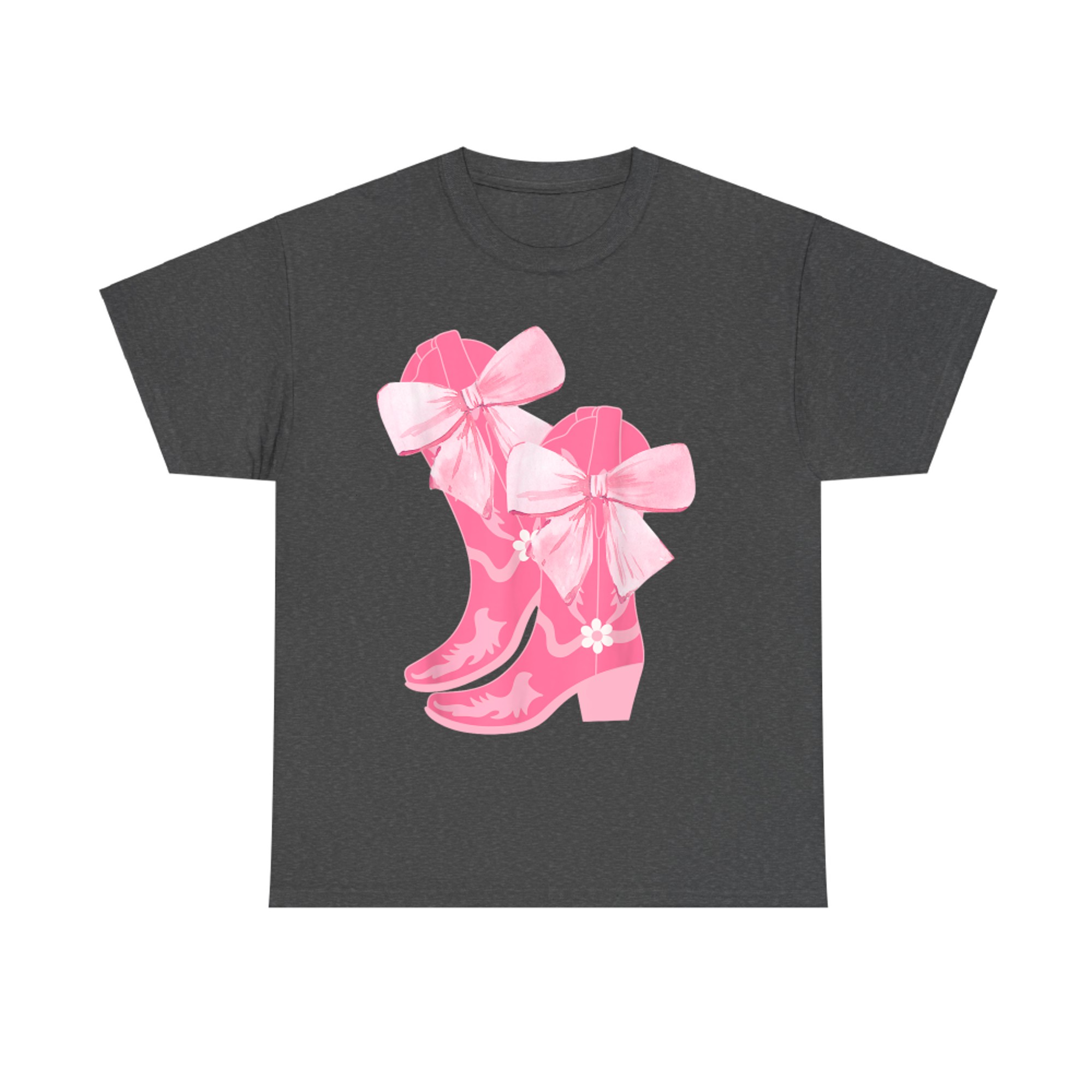 Cowgirl Boots Pink Baby Bow Preppy Y2k T-Shirt