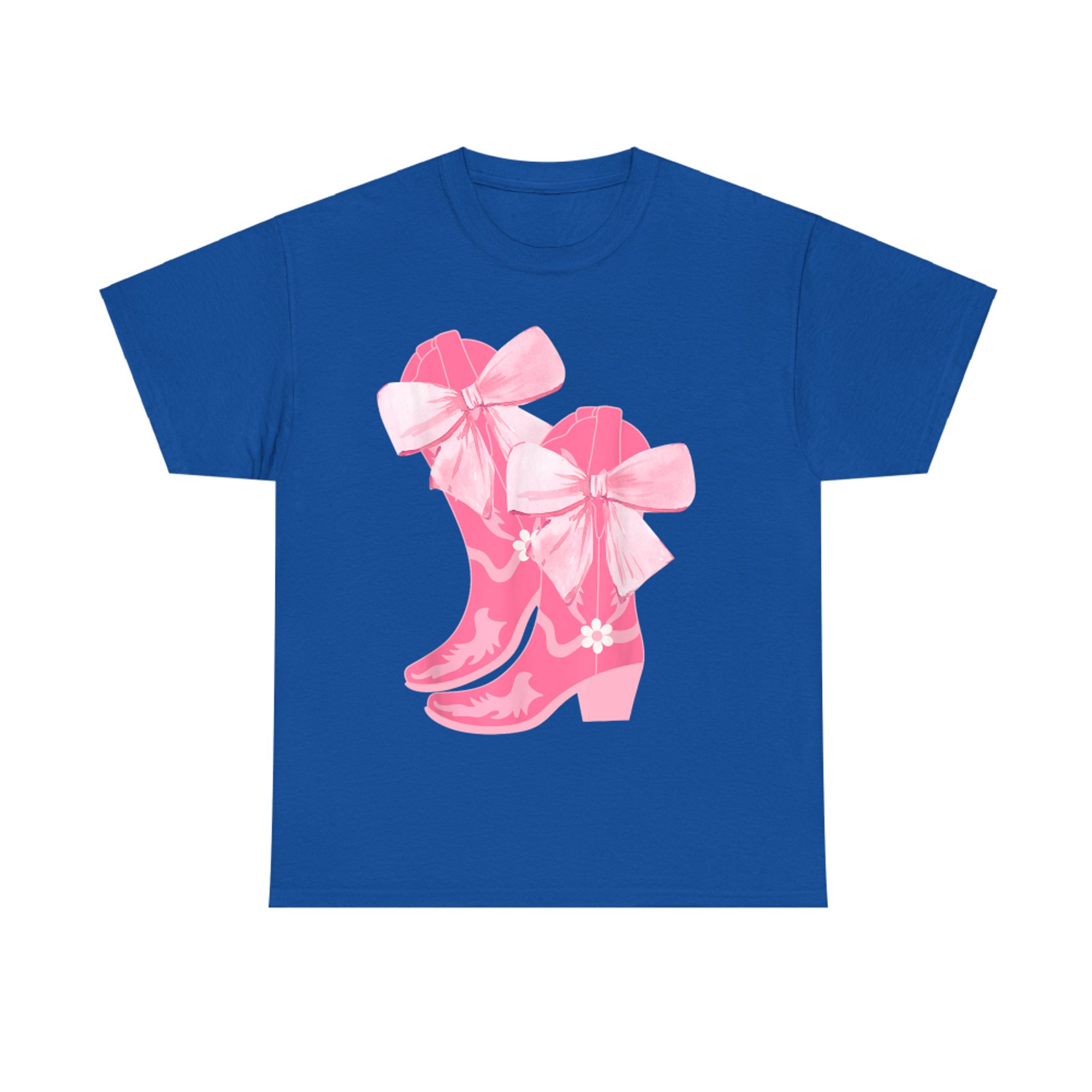 Cowgirl Boots Pink Baby Bow Preppy Y2k T-Shirt