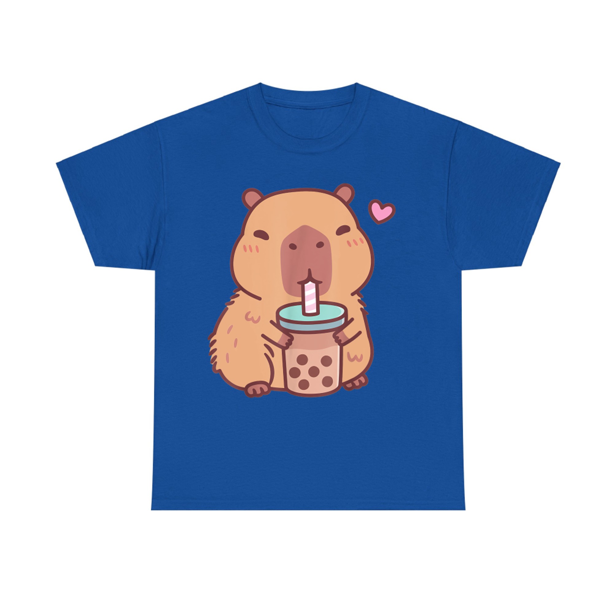 Cute Capybara Kawaii Anime Drinking Bubble Tea Lover T-Shirt
