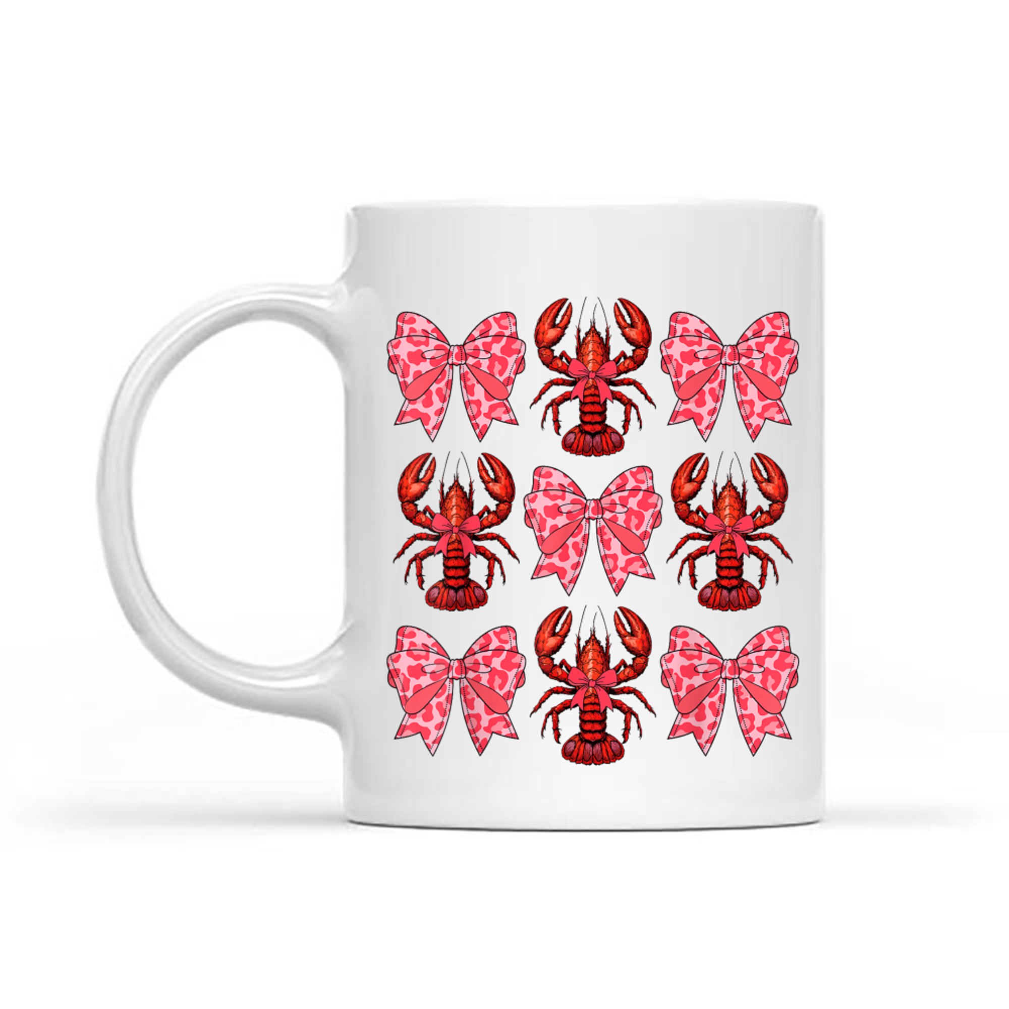 Cute Coquette Bow Crawfish Graphic Y2K Mug