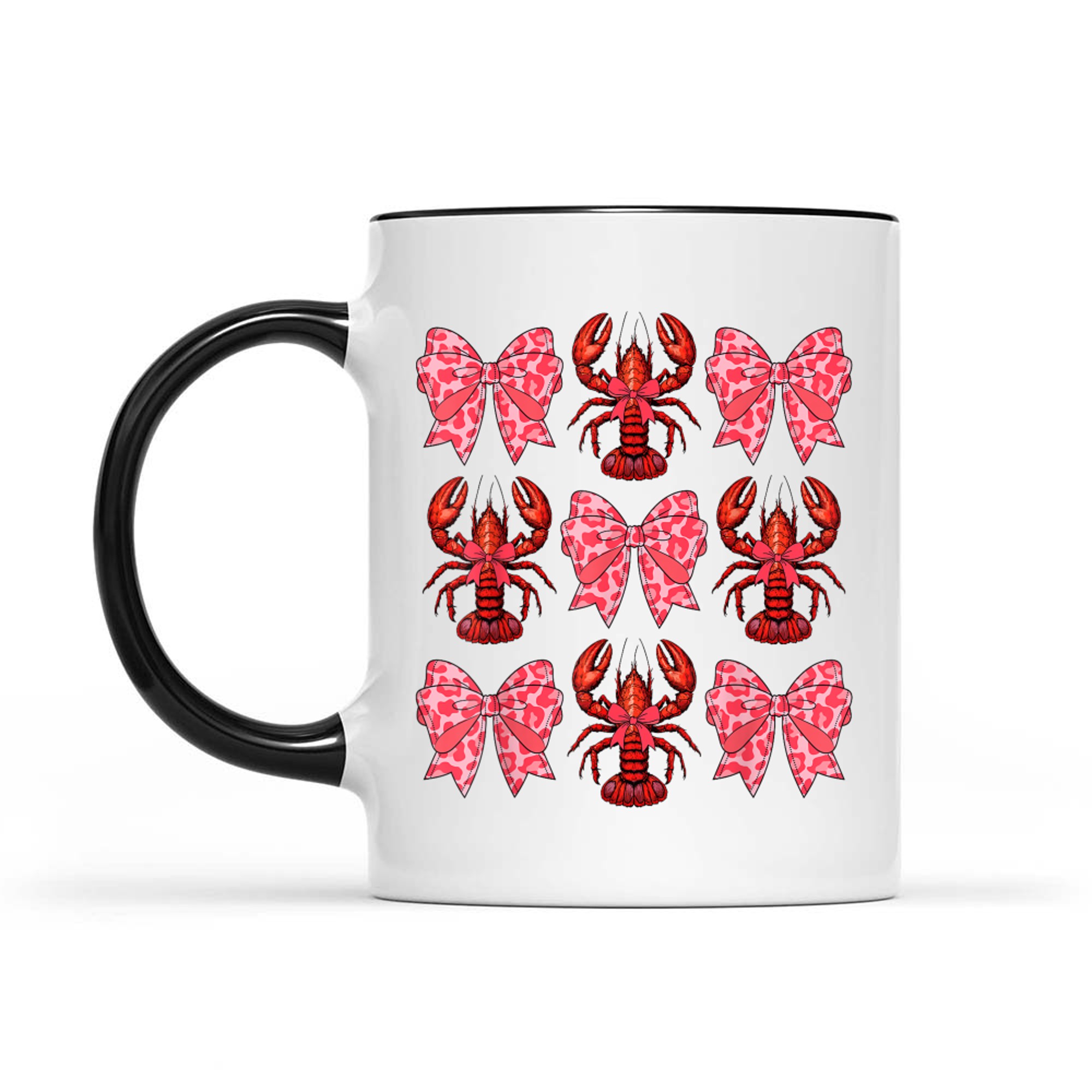 Cute Coquette Bow Crawfish Graphic Y2K Mug