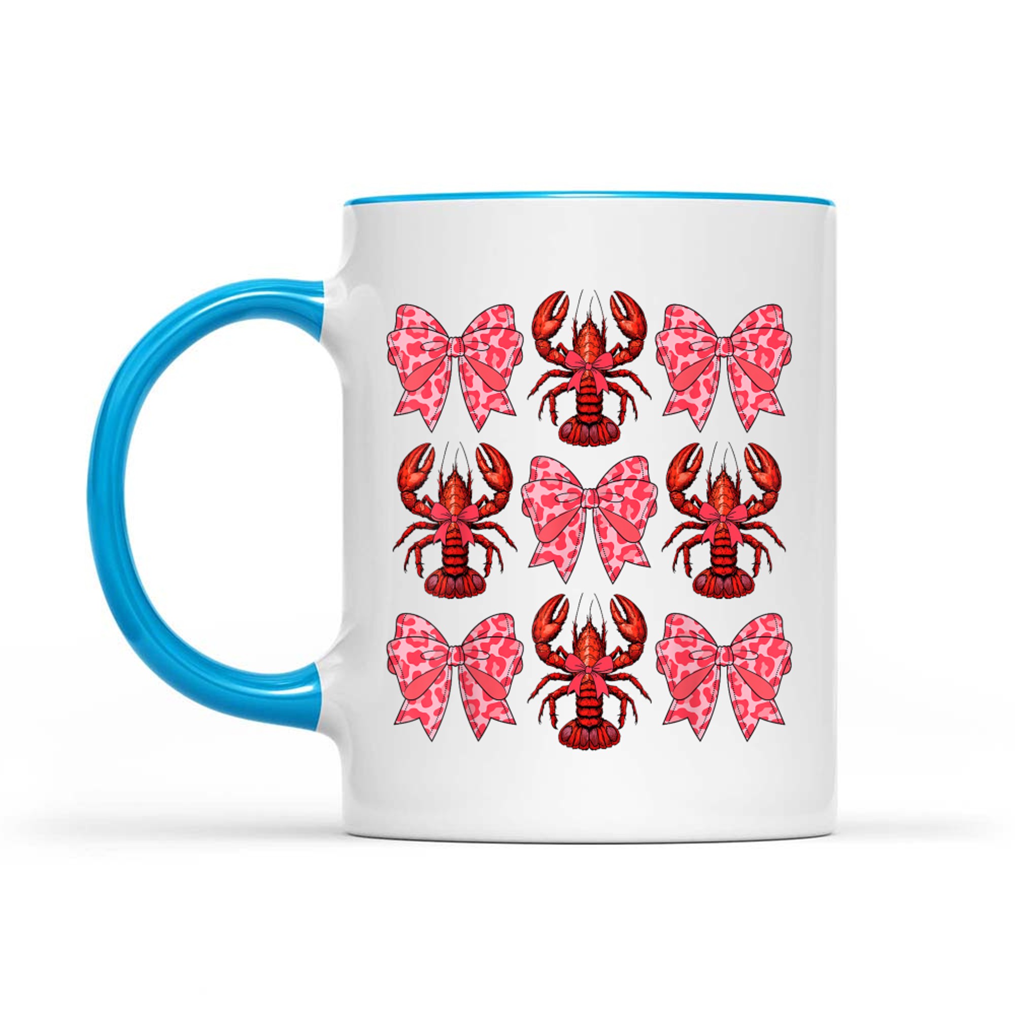 Cute Coquette Bow Crawfish Graphic Y2K Mug