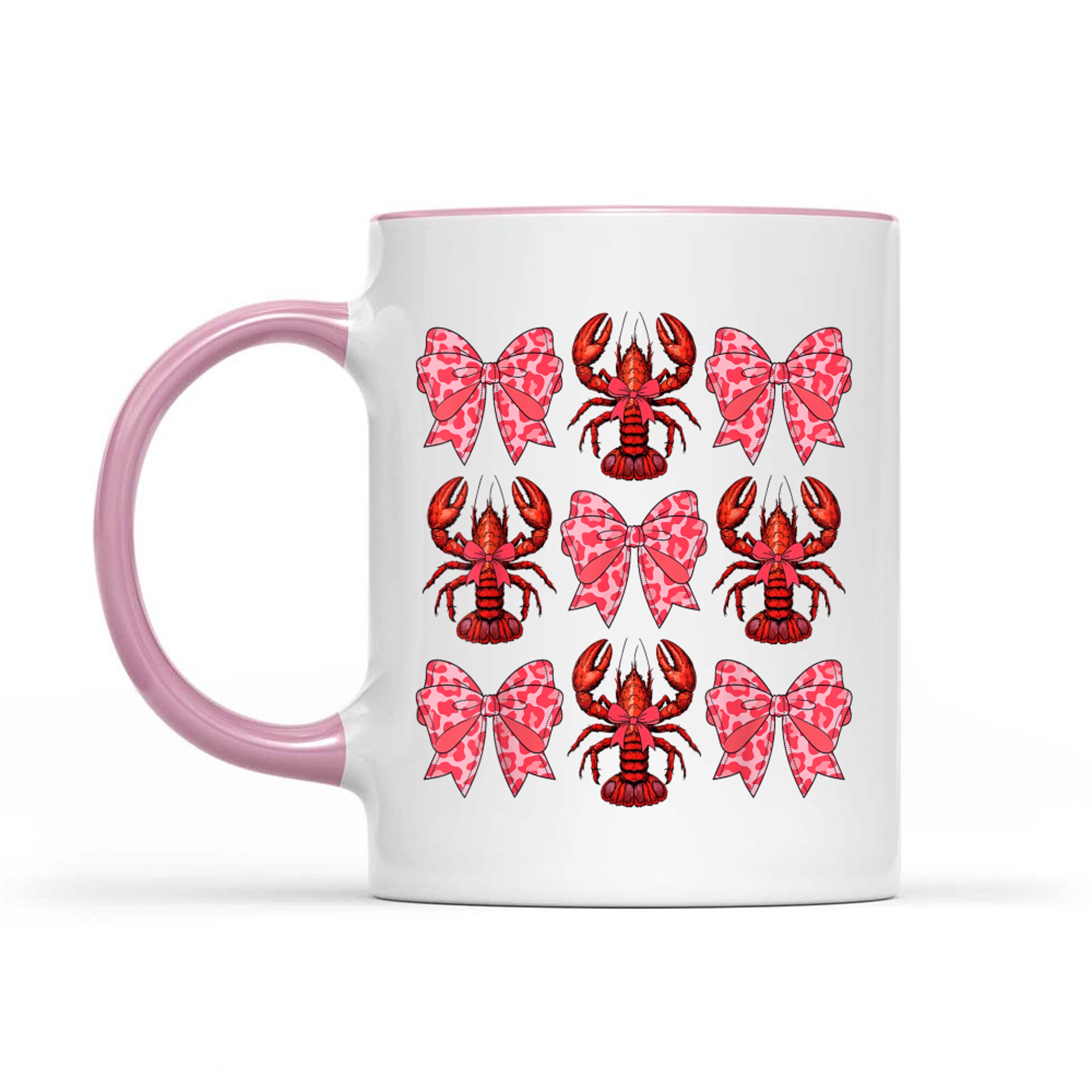 Cute Coquette Bow Crawfish Graphic Y2K Mug