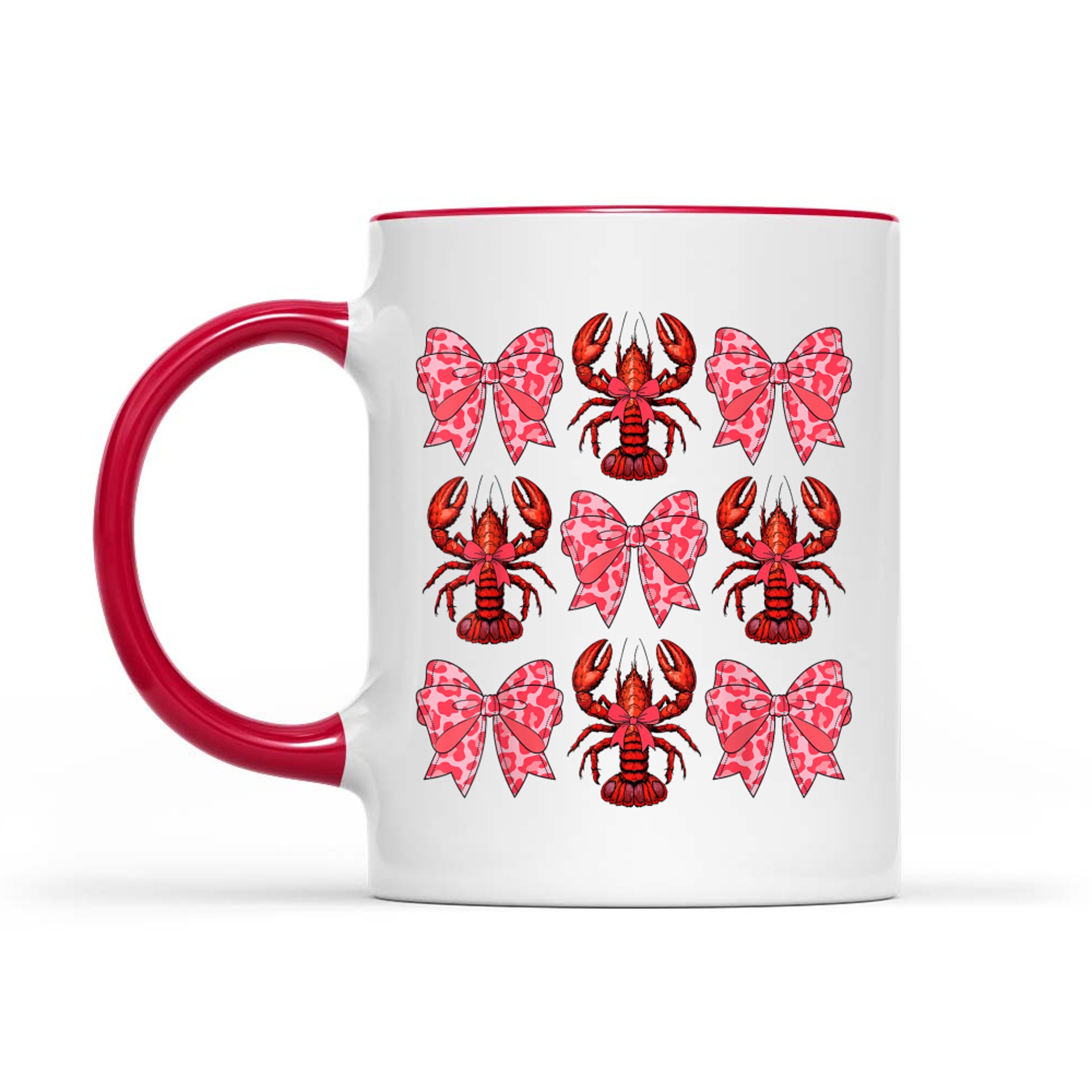 Cute Coquette Bow Crawfish Graphic Y2K Mug