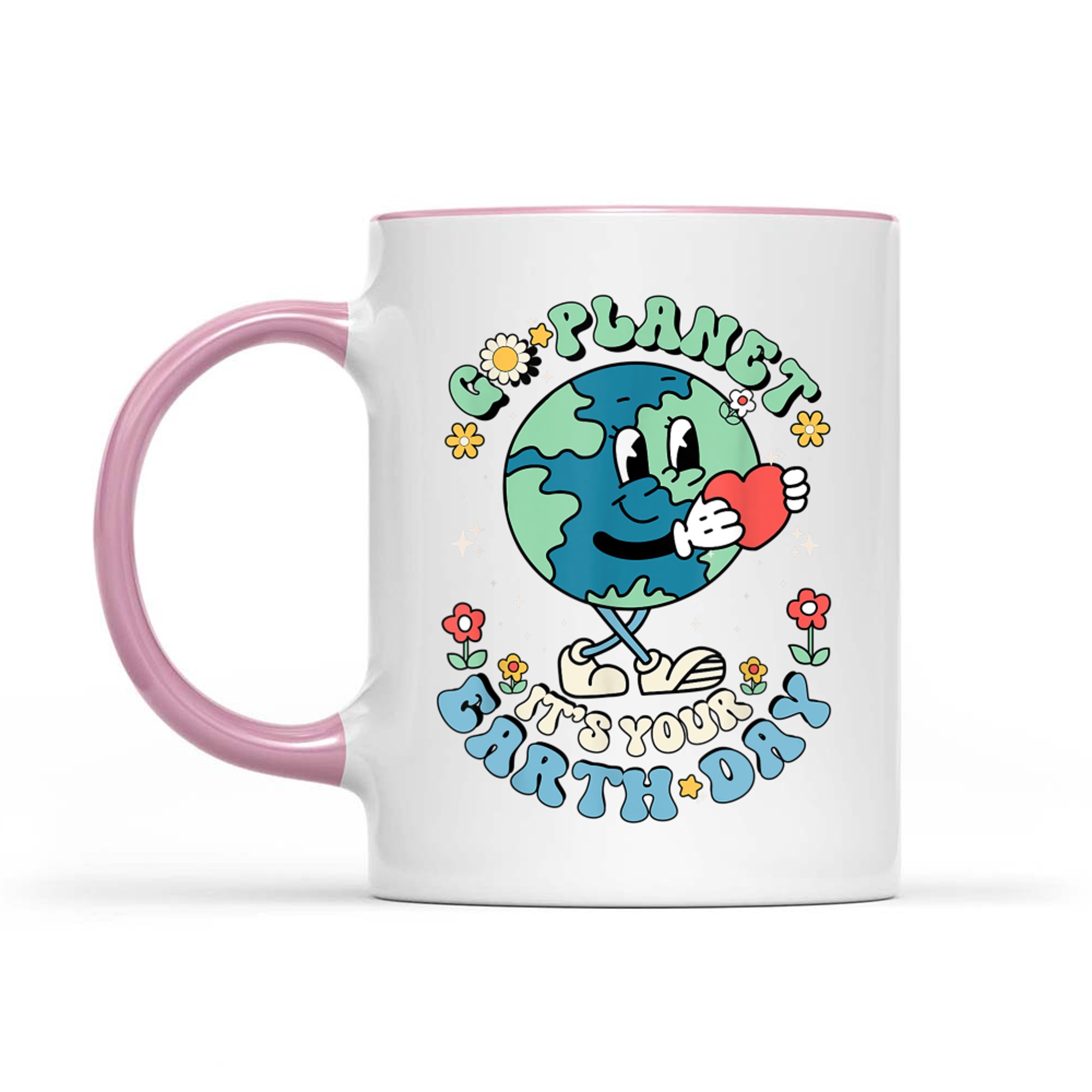Cute Go Planet Its Your Earth Day Teacher Kids Groovy Mug