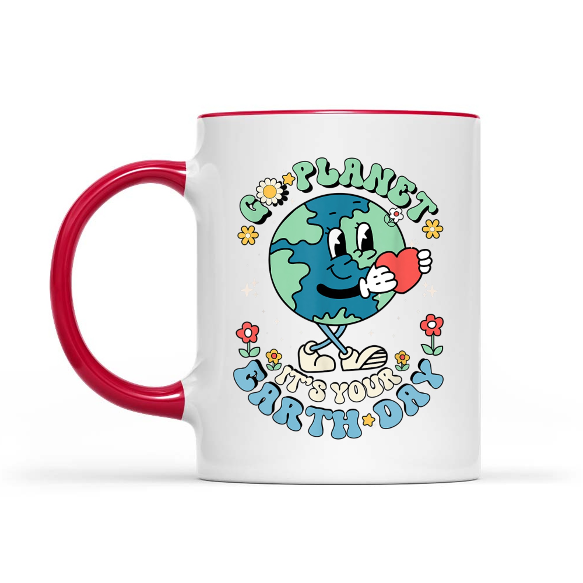Cute Go Planet Its Your Earth Day Teacher Kids Groovy Mug