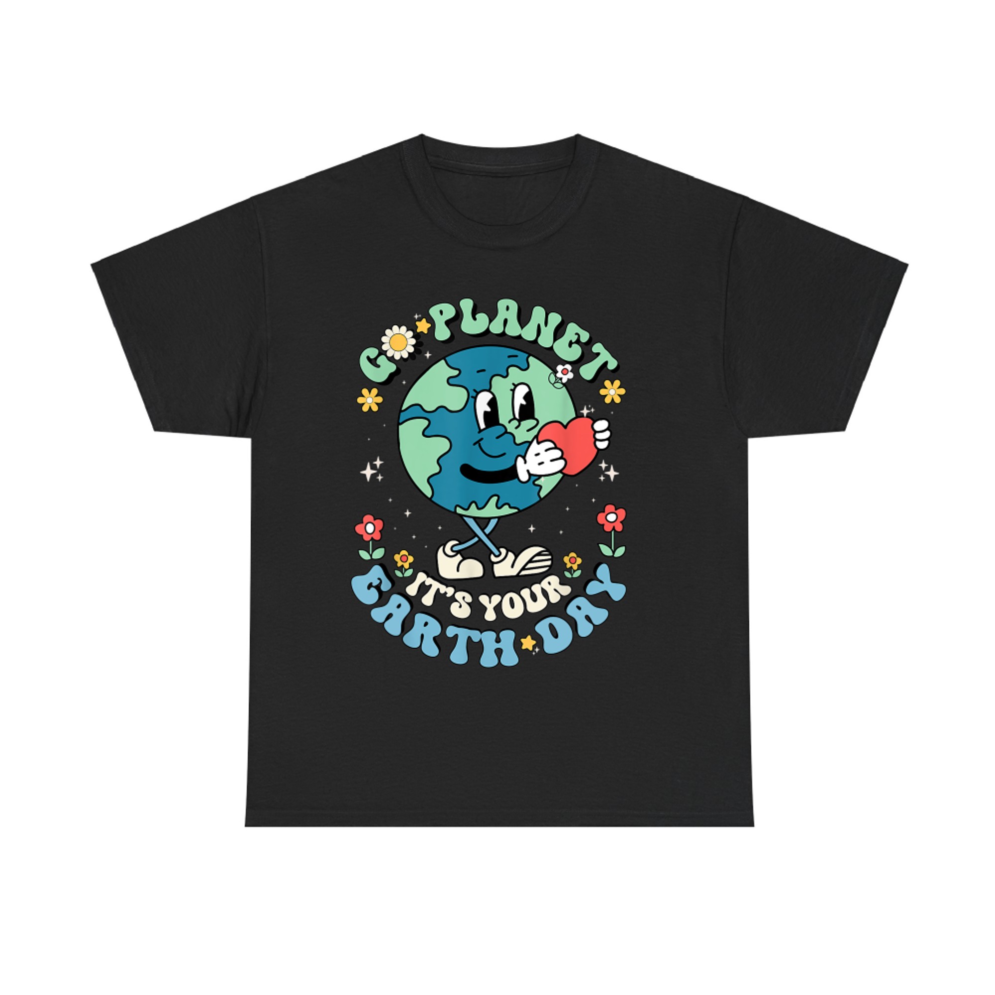 Cute Go Planet Its Your Earth Day Teacher Kids Groovy T-Shirt