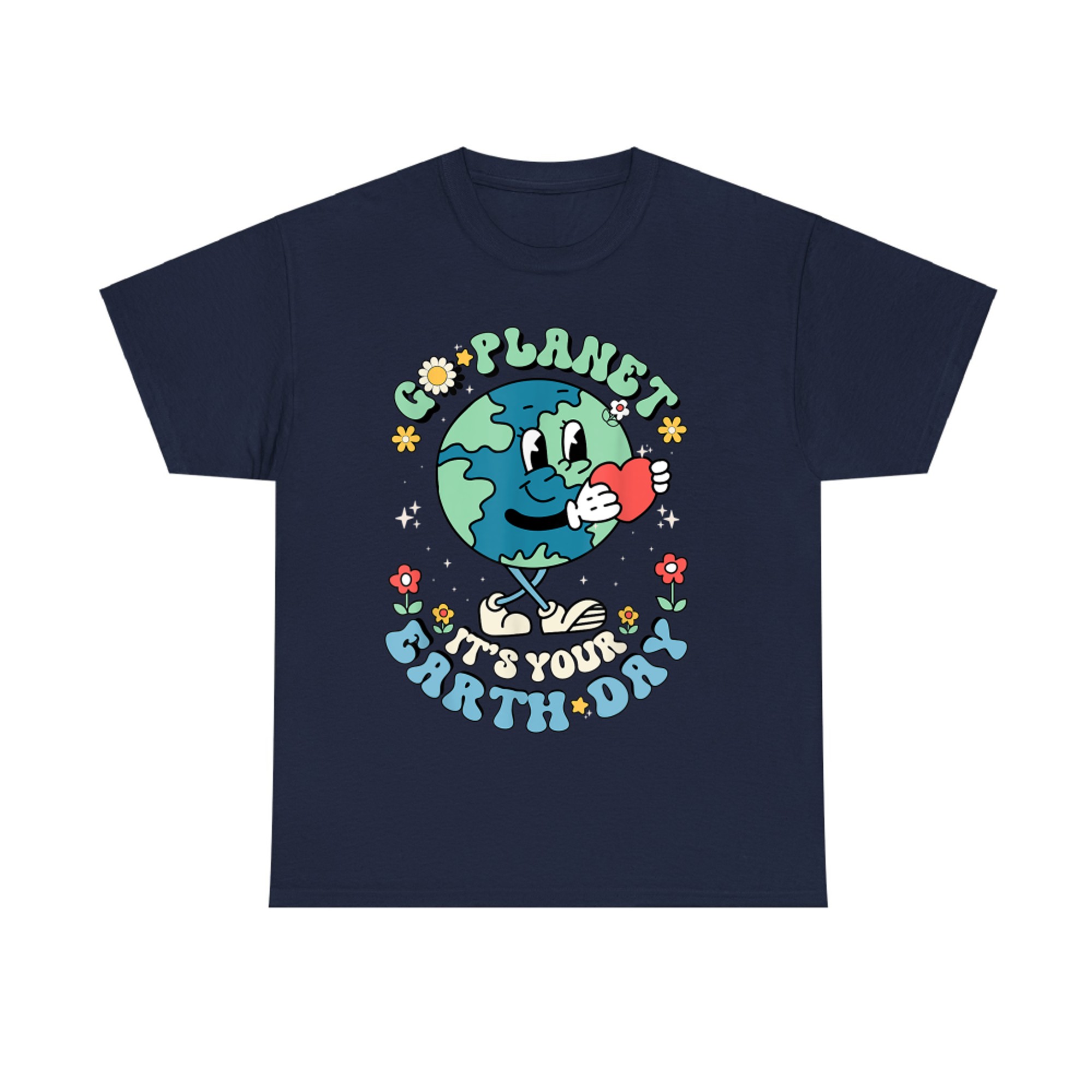 Cute Go Planet Its Your Earth Day Teacher Kids Groovy T-Shirt