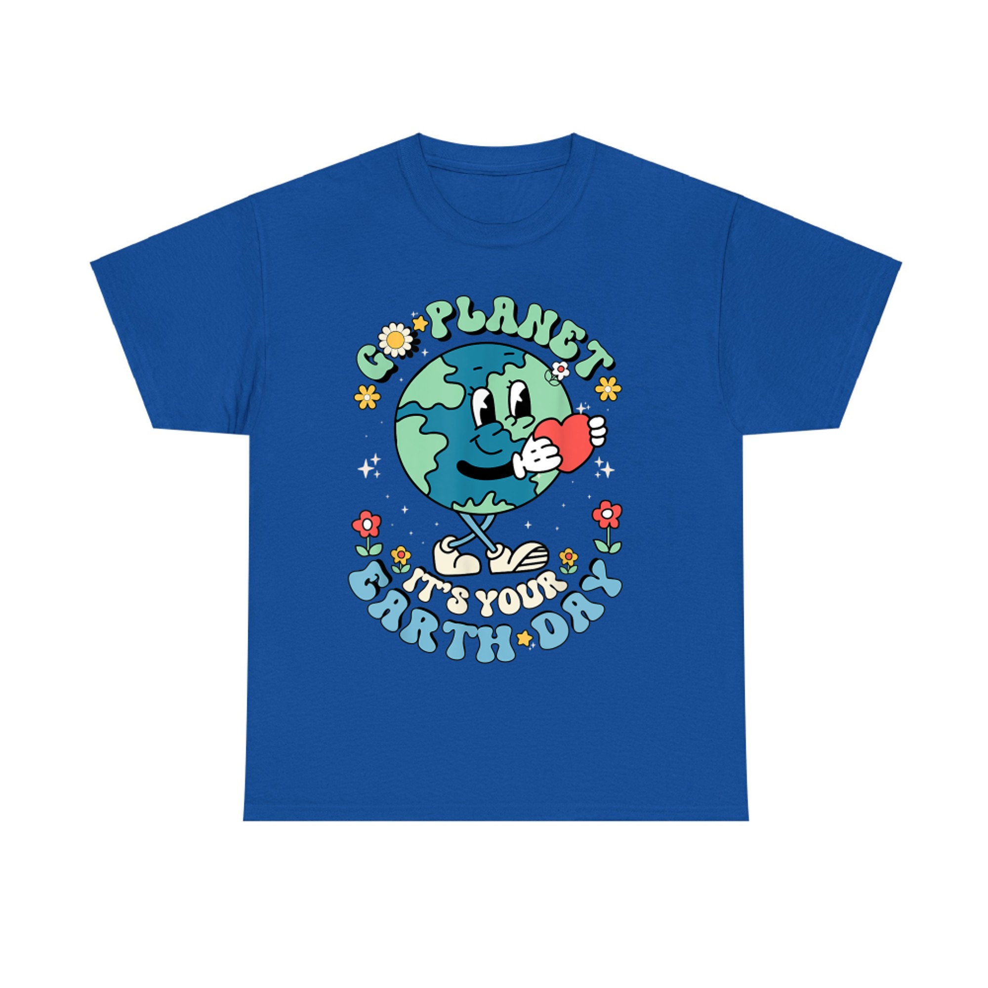 Cute Go Planet Its Your Earth Day Teacher Kids Groovy T-Shirt