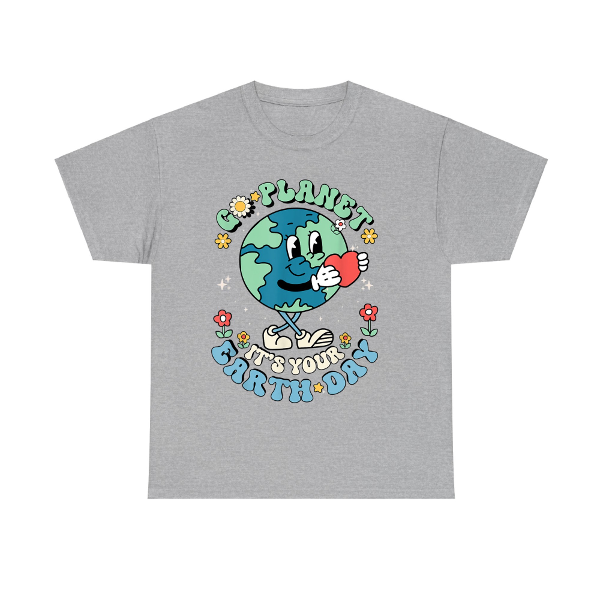 Cute Go Planet Its Your Earth Day Teacher Kids Groovy T-Shirt