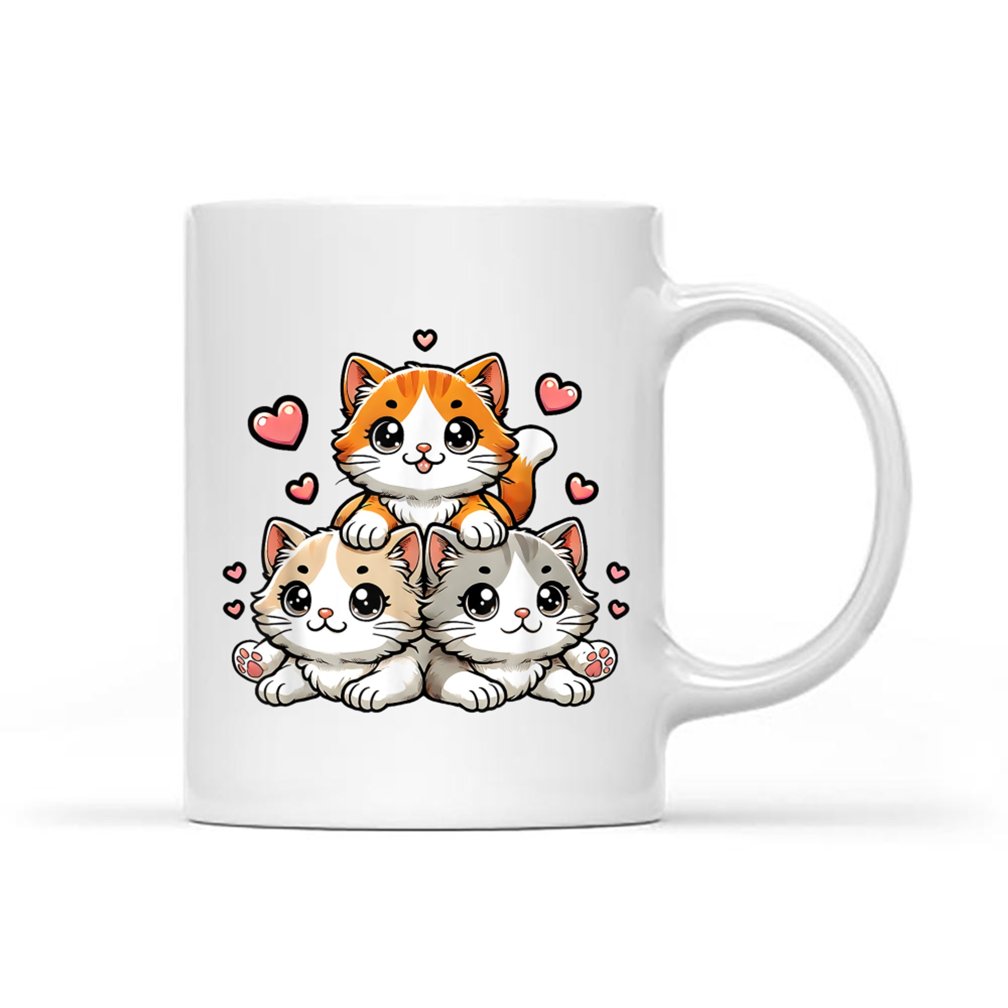 Cute Kawaii Cats Neko Funny Kitten Cat Lover Mug