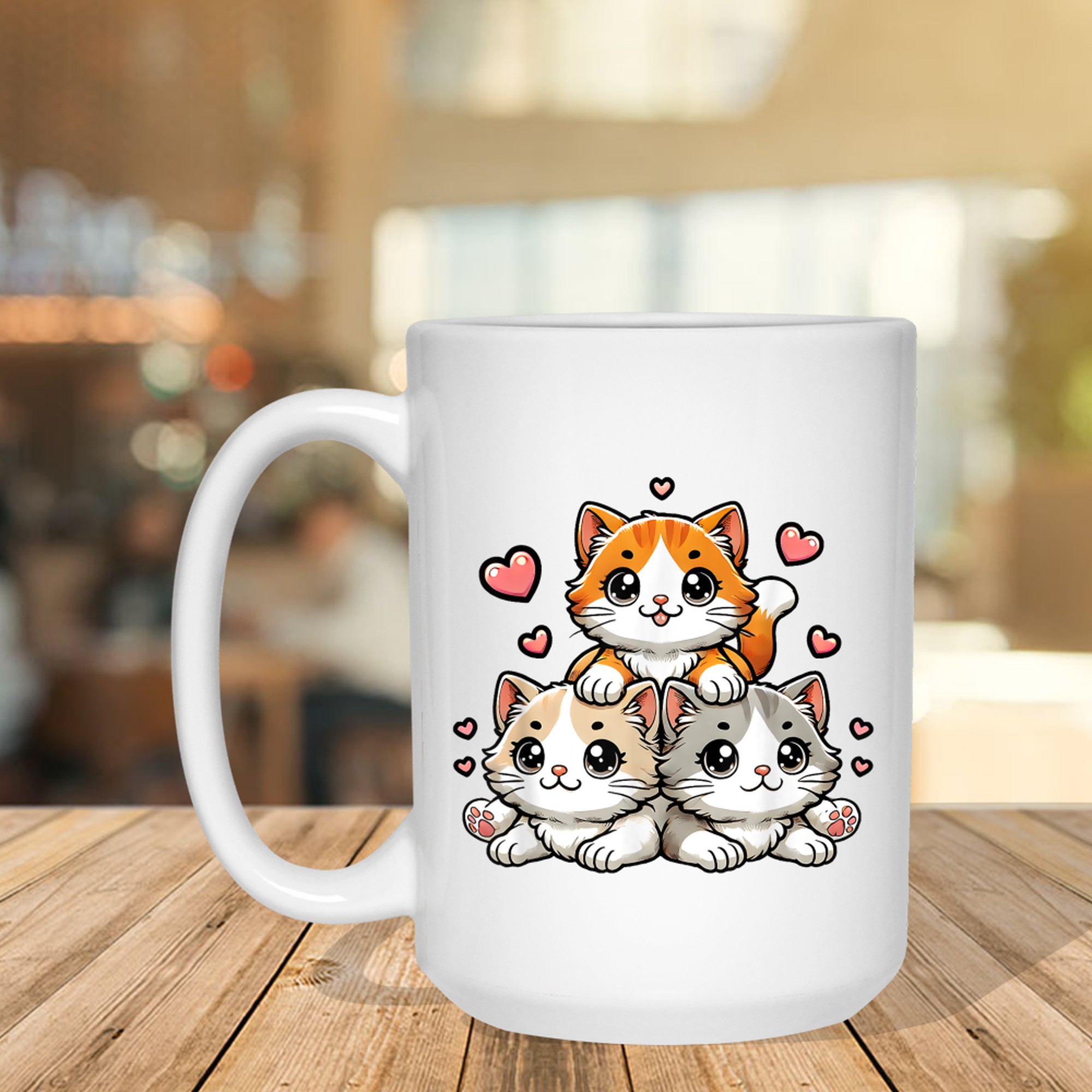 Cute Kawaii Cats Neko Funny Kitten Cat Lover Mug