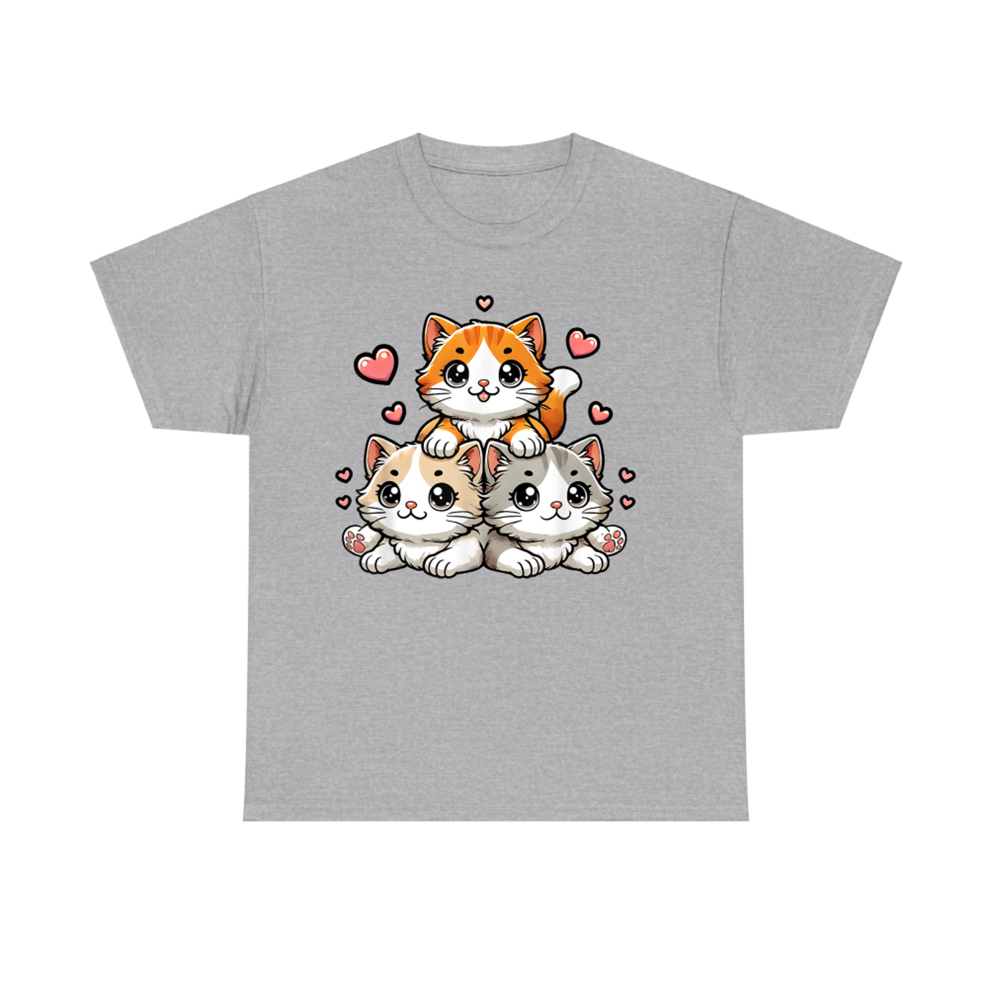 Cute Kawaii Cats Neko Funny Kitten Cat Lover T-Shirt