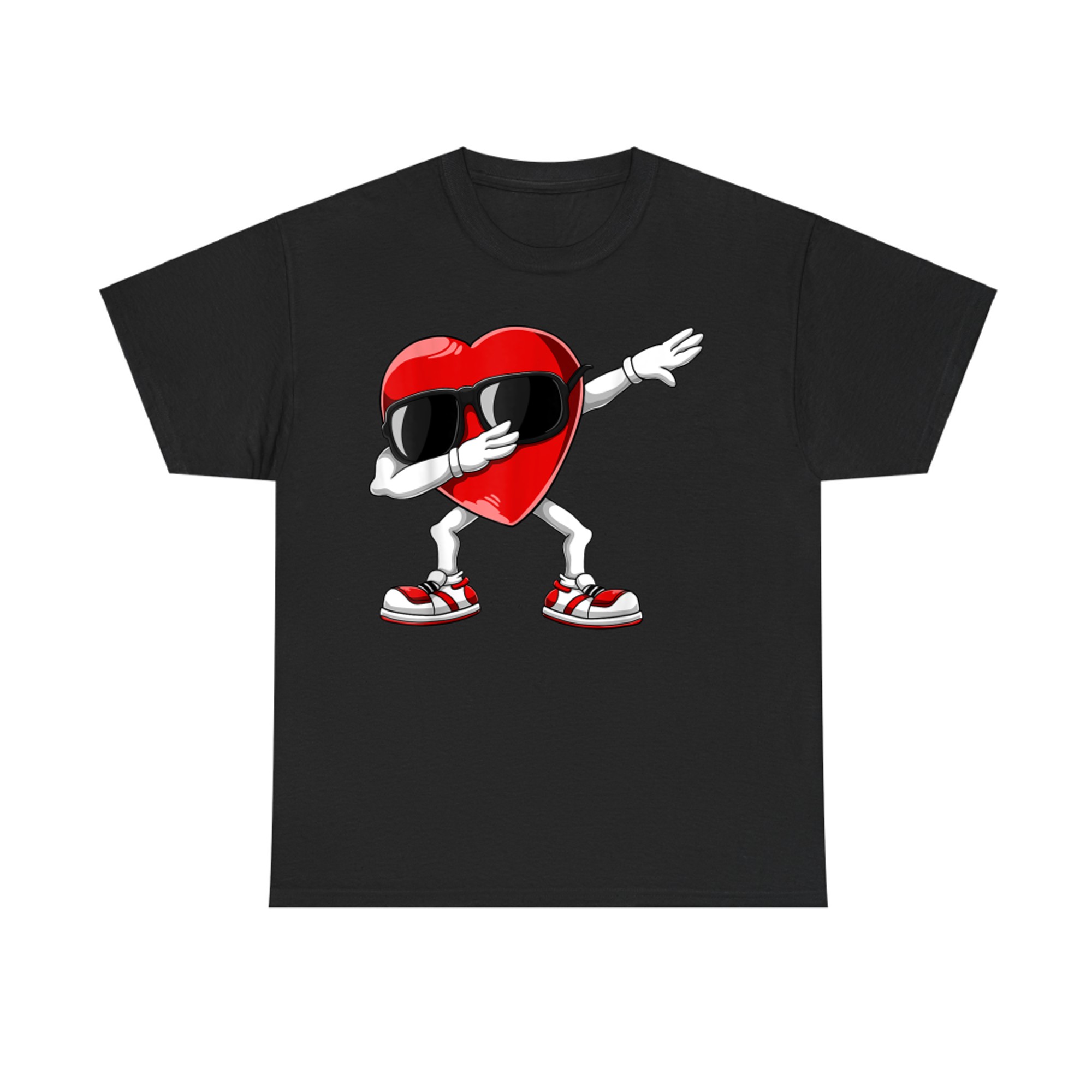 Dabbing Heart Funny Valentines Day T-Shirt