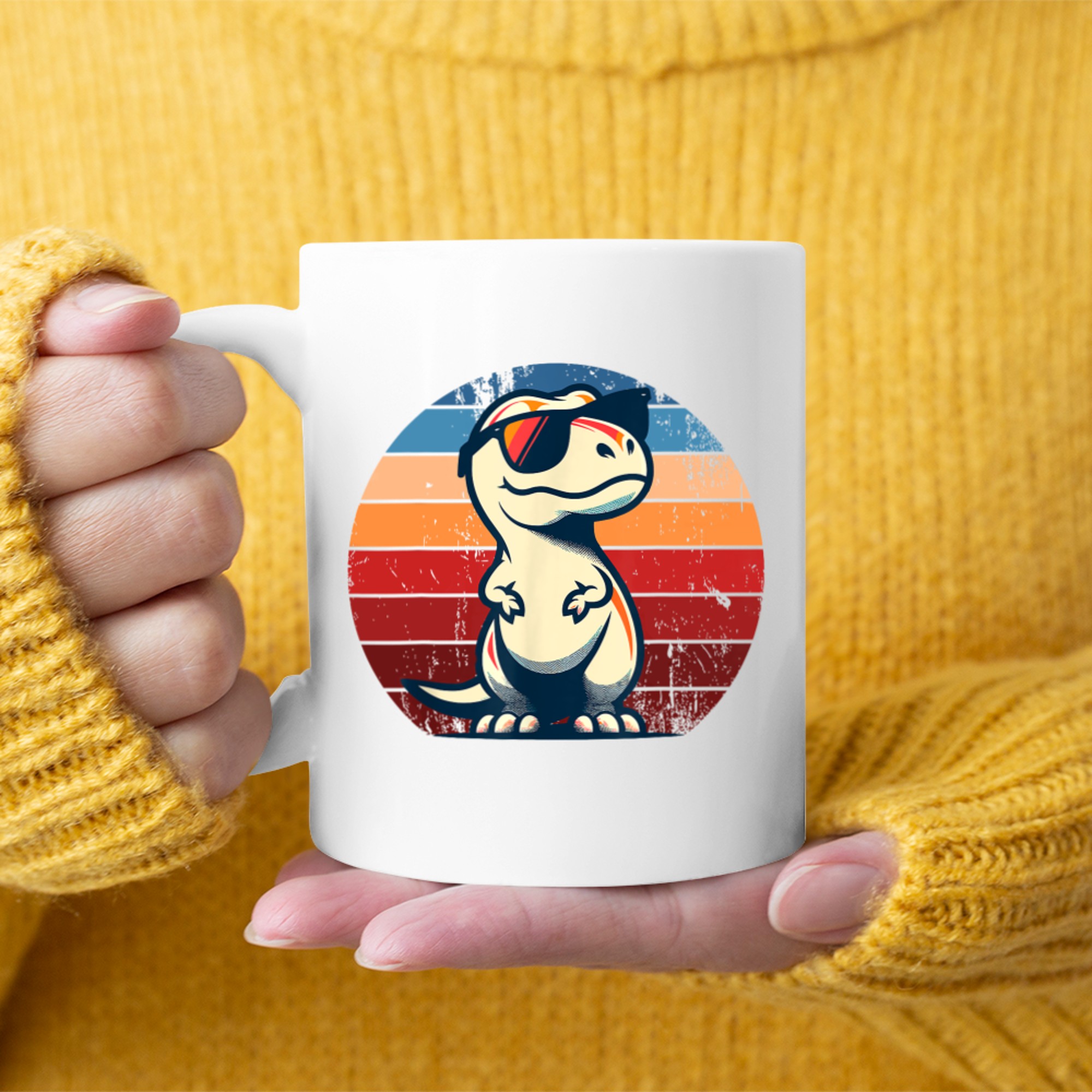 Dinosaur T-Rex Retro Novelty Funny Dinosaur Mug
