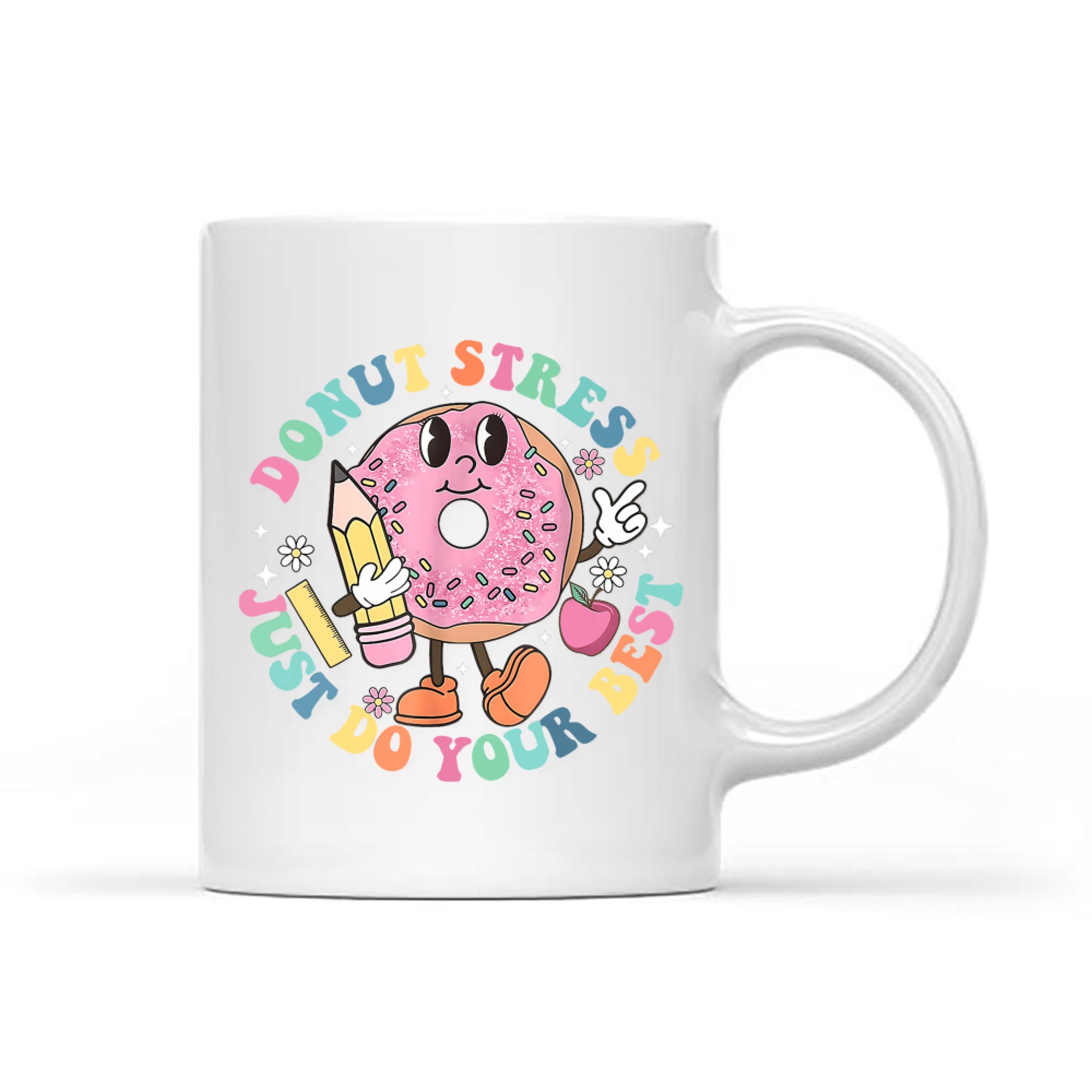 Donut Stress Do Your Best Teacher Test Day Mug