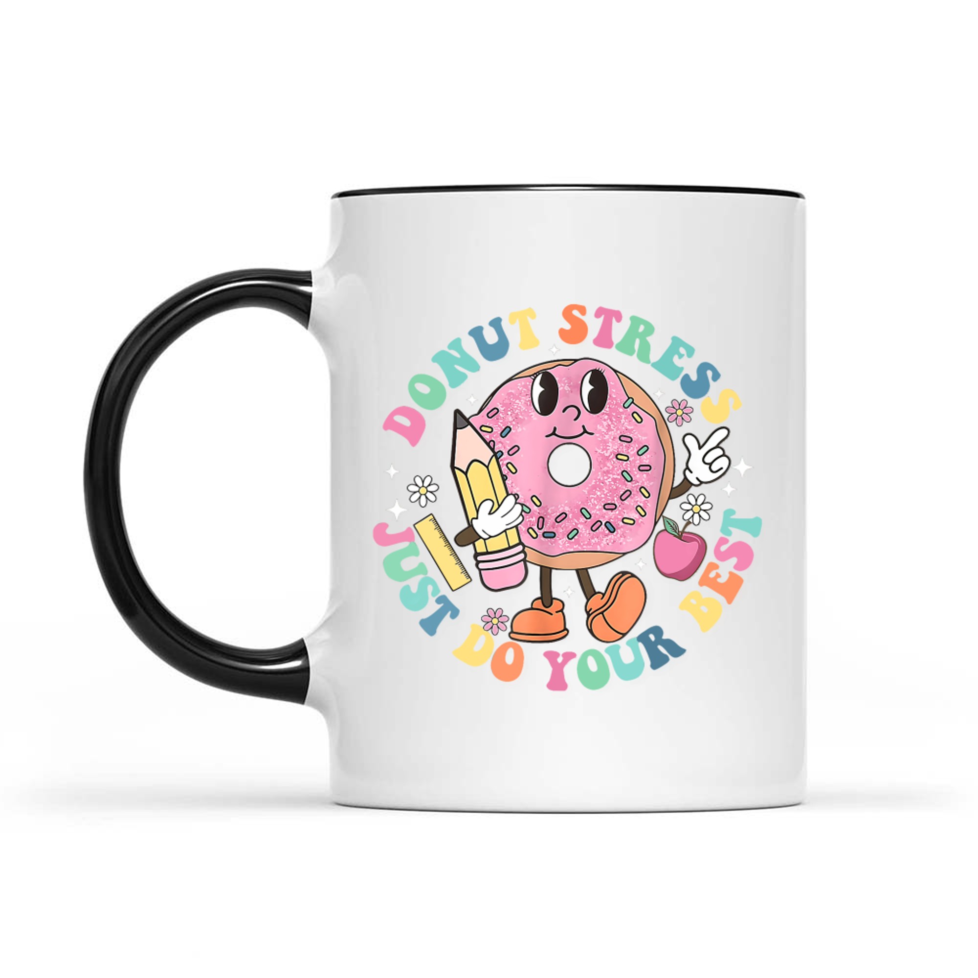 Donut Stress Do Your Best Teacher Test Day Mug