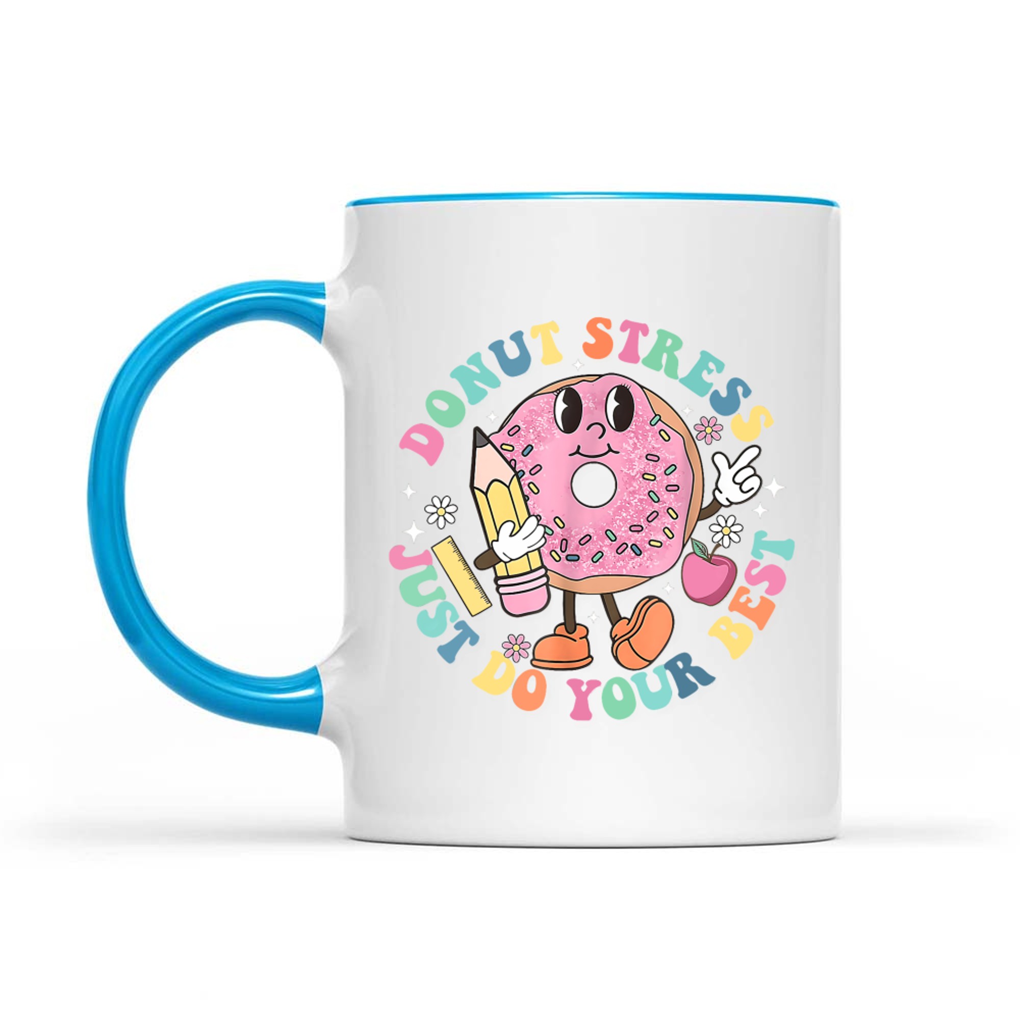 Donut Stress Do Your Best Teacher Test Day Mug