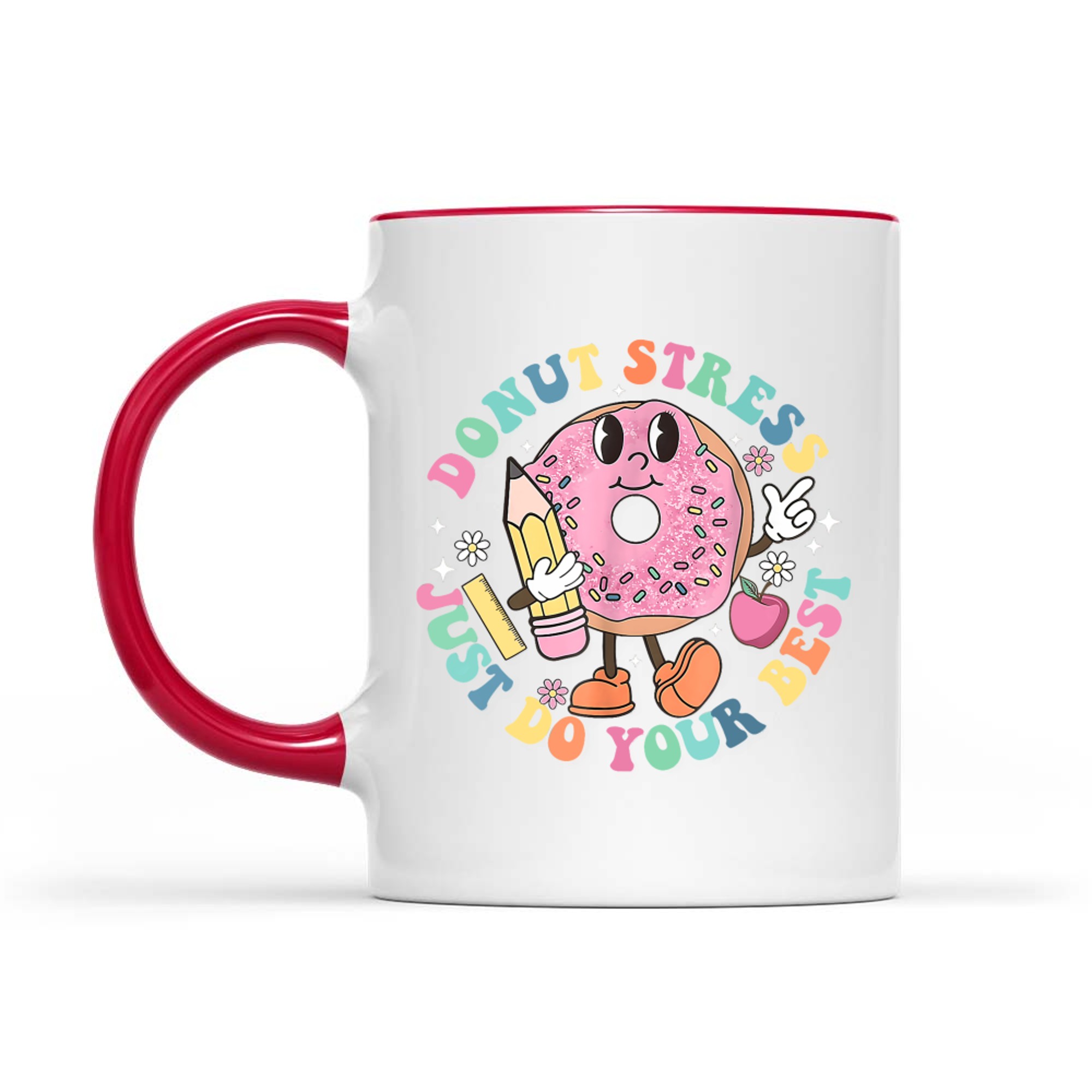 Donut Stress Do Your Best Teacher Test Day Mug