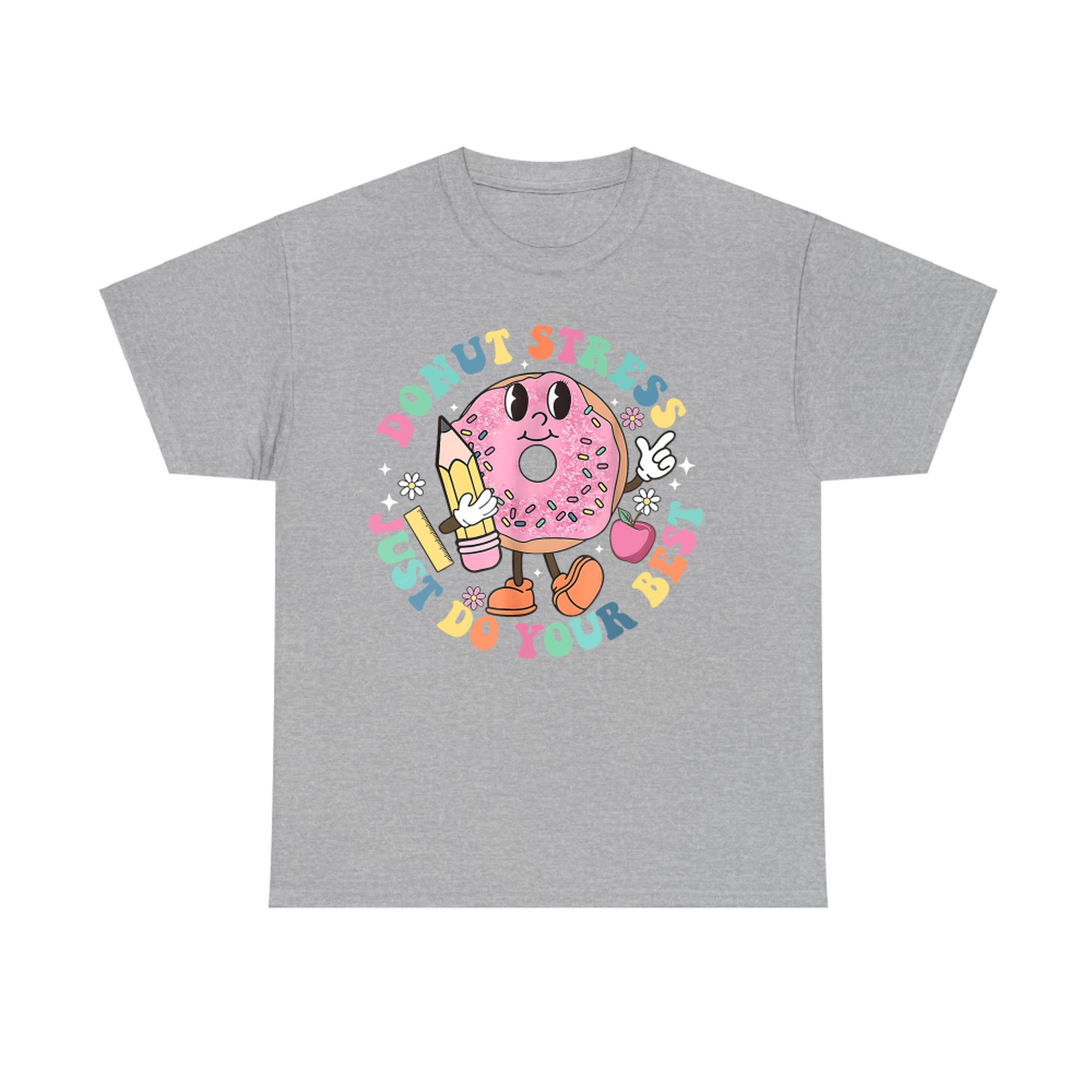 Donut Stress Do Your Best Teacher Test Day T-Shirt