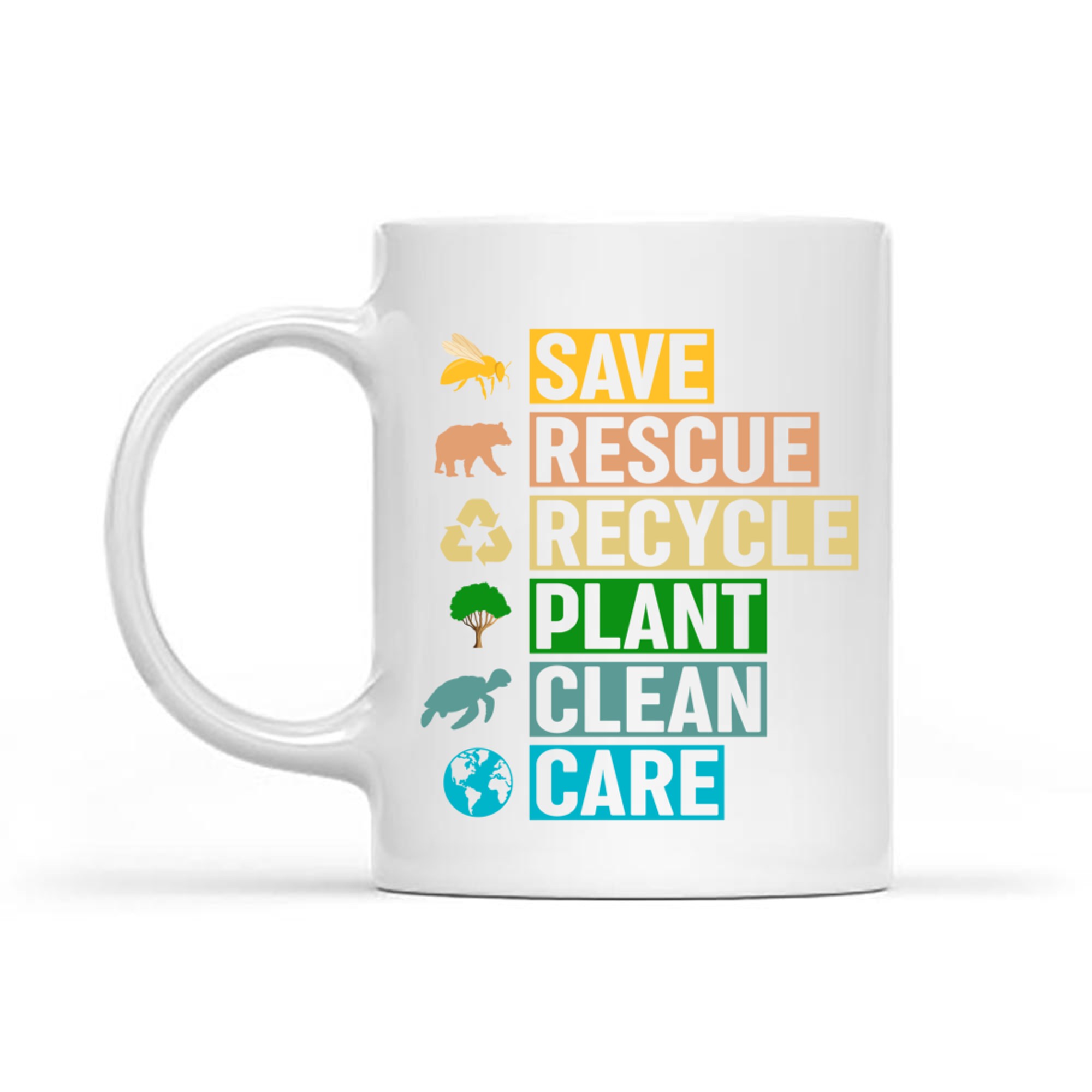 Earth Day Restore Earth Clean Seas Save the Recycle Planet Mug