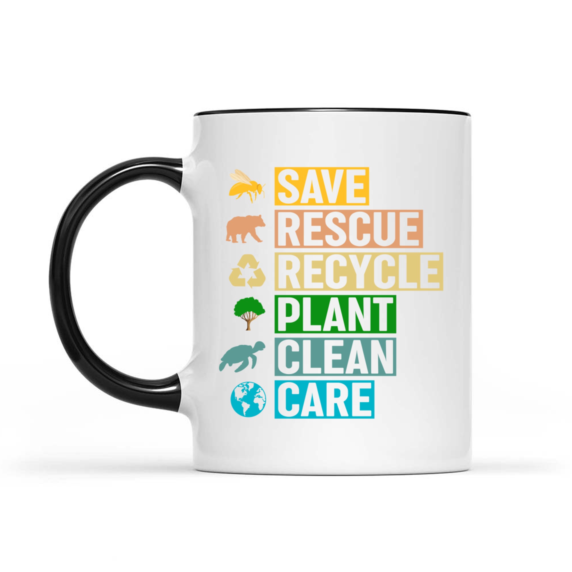 Earth Day Restore Earth Clean Seas Save the Recycle Planet Mug
