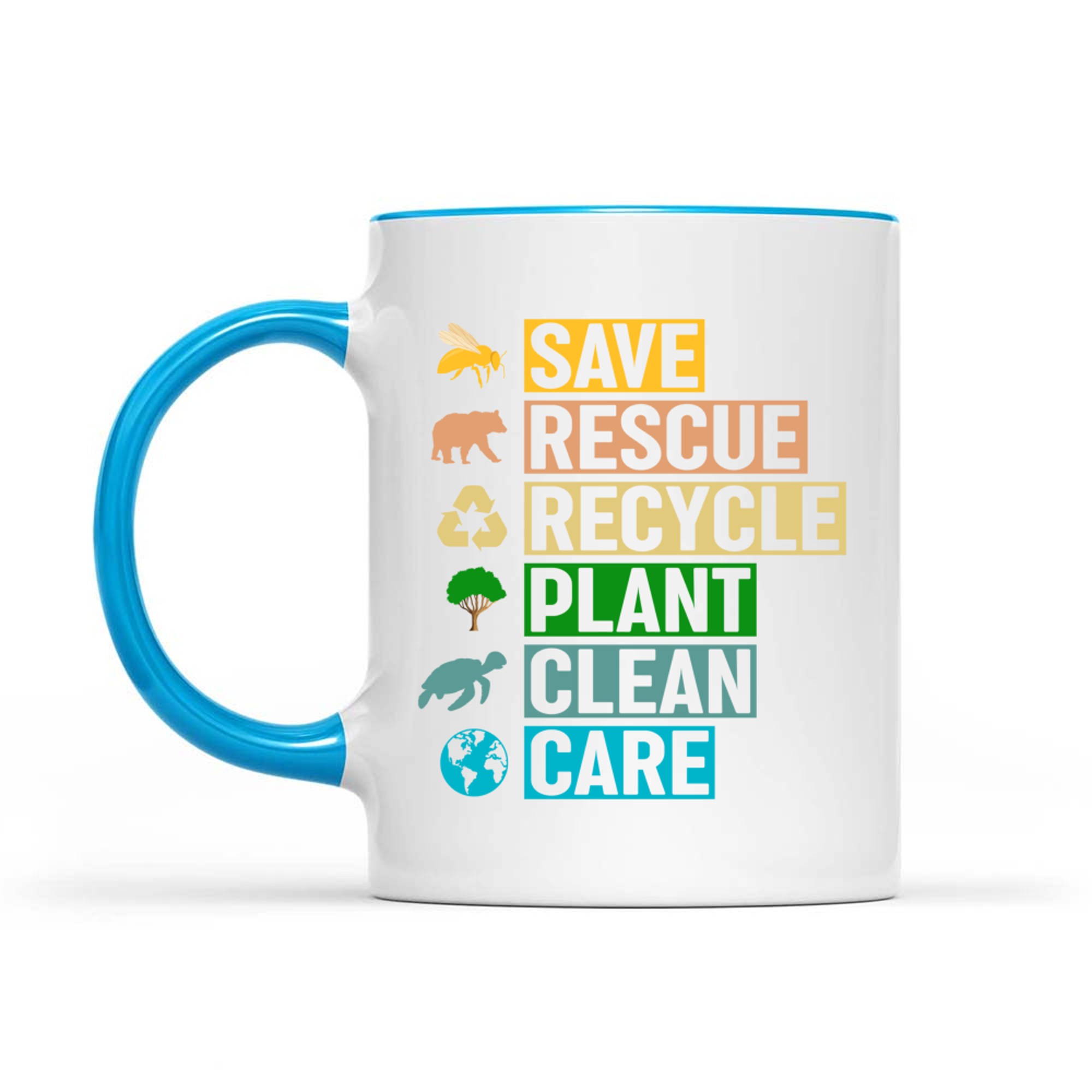 Earth Day Restore Earth Clean Seas Save the Recycle Planet Mug