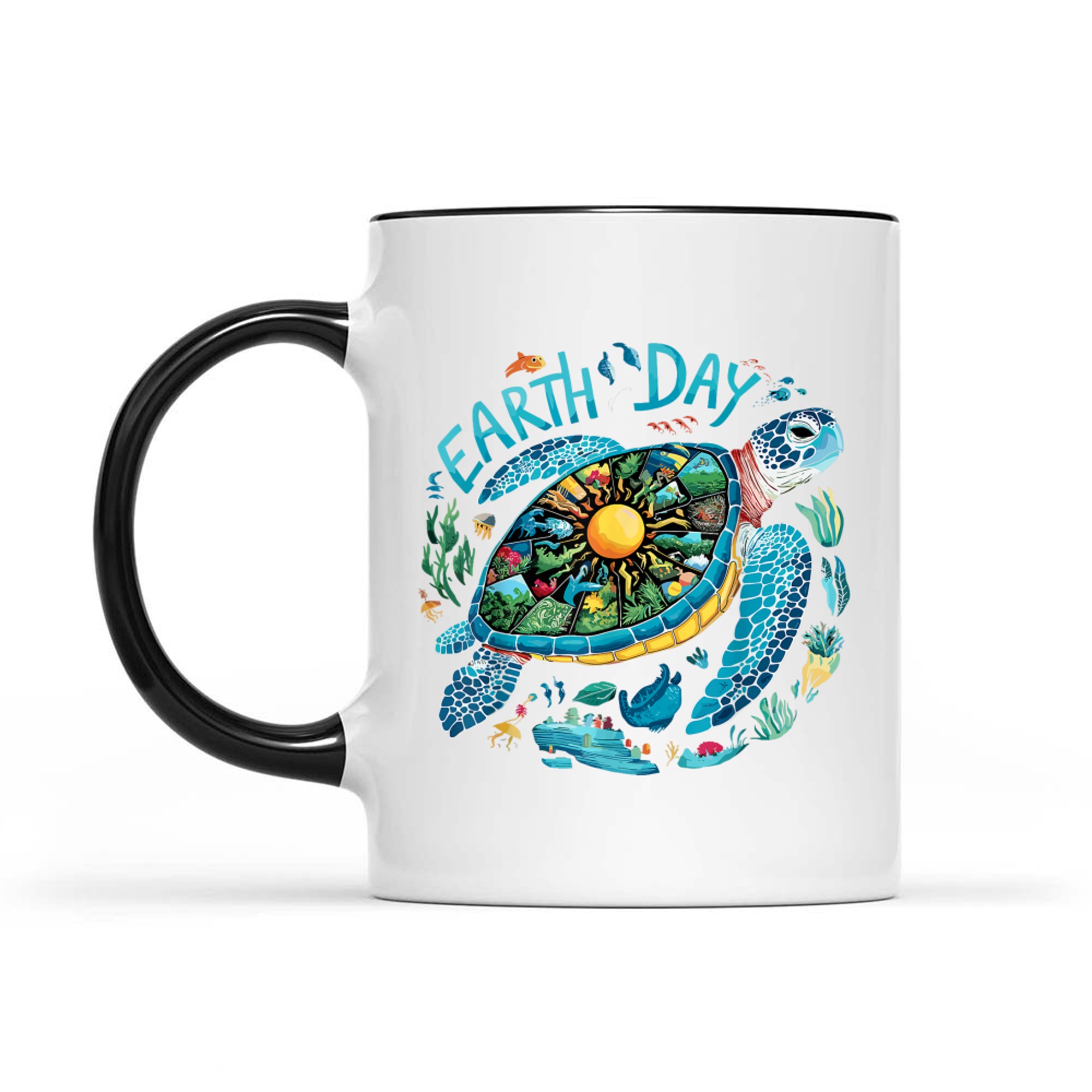 Earth Day Sea Turtle Save The Planet Natural Mug