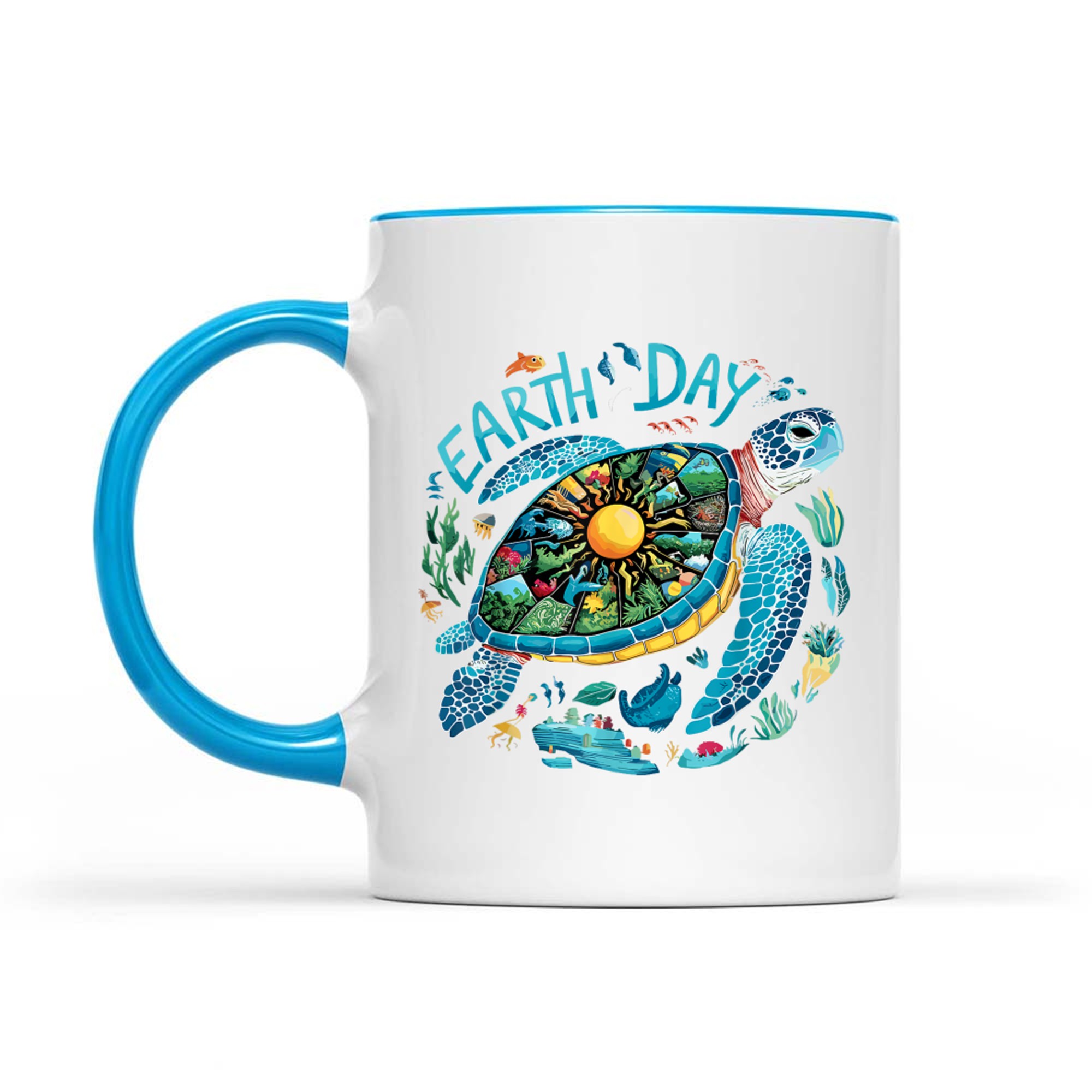 Earth Day Sea Turtle Save The Planet Natural Mug