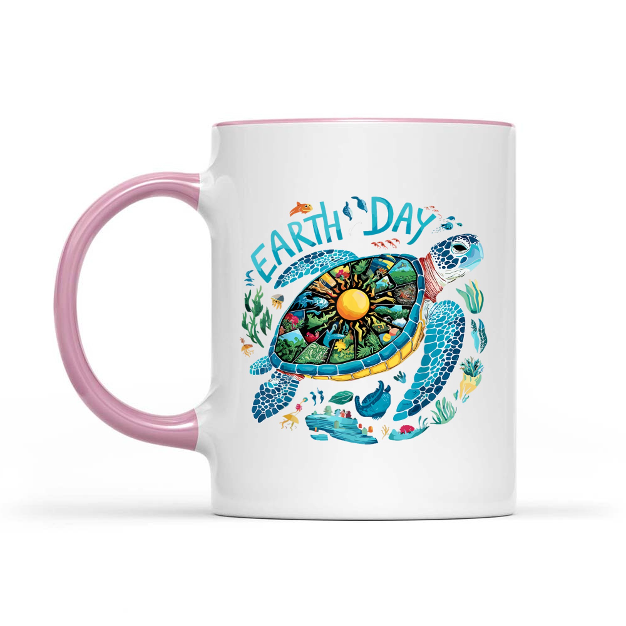 Earth Day Sea Turtle Save The Planet Natural Mug