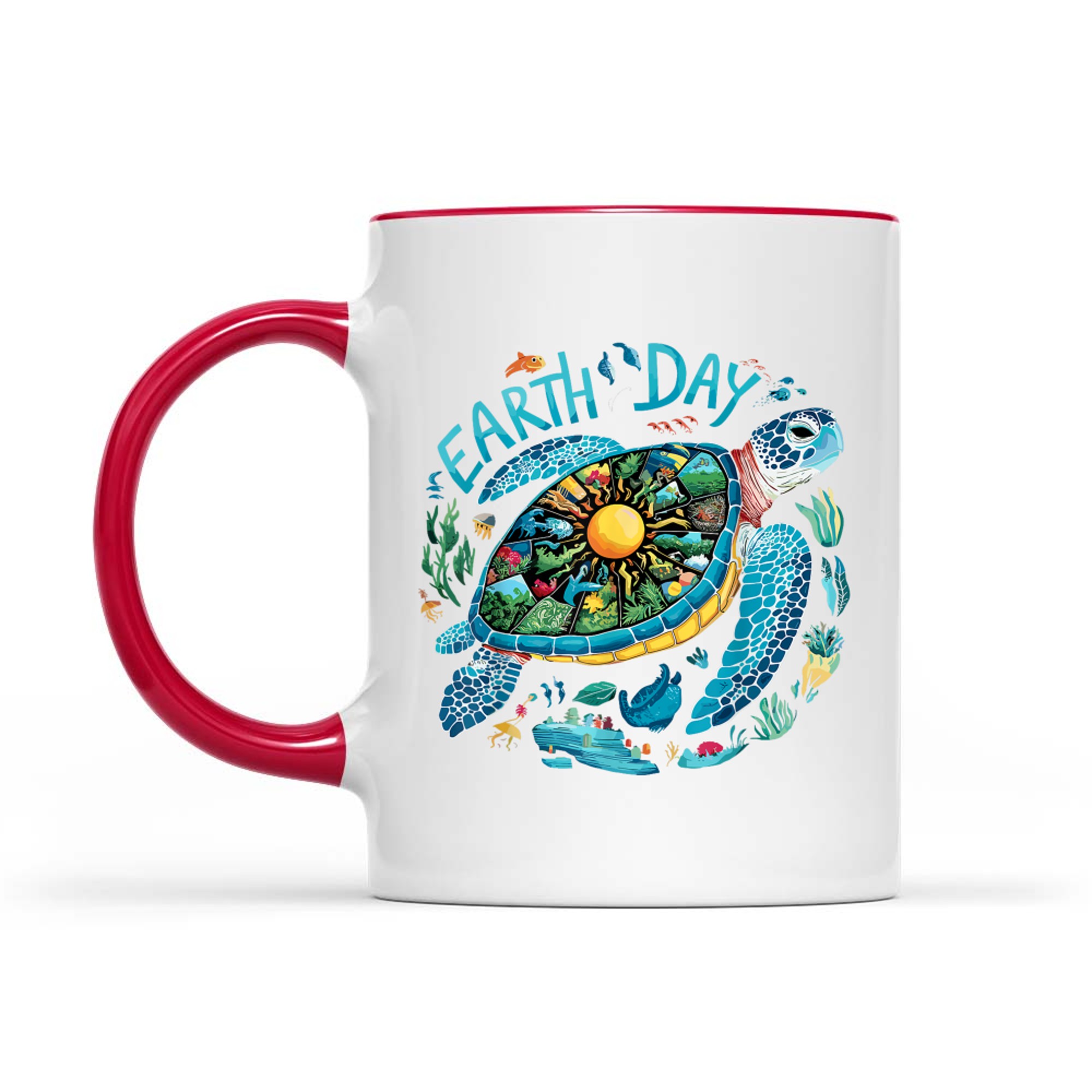 Earth Day Sea Turtle Save The Planet Natural Mug