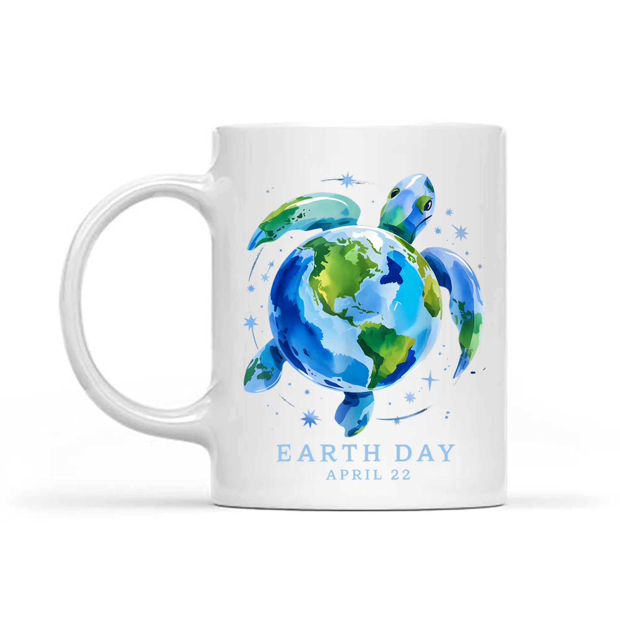 Earth Day Turtle Planet Design Eco-Friendly Mug