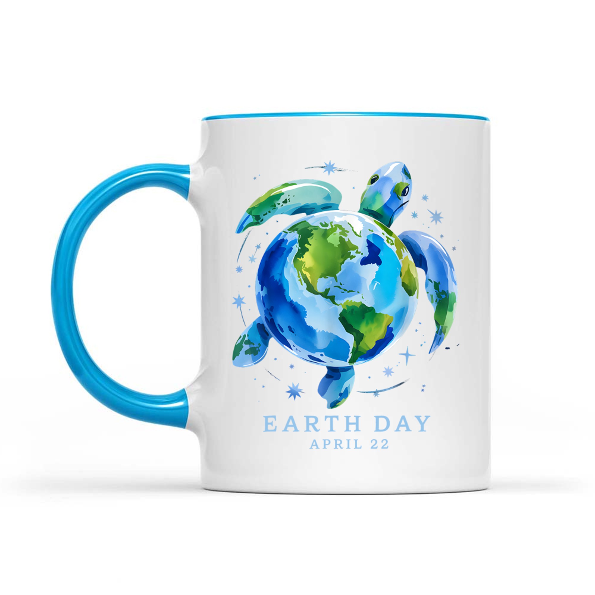 Earth Day Turtle Planet Design Eco-Friendly Mug