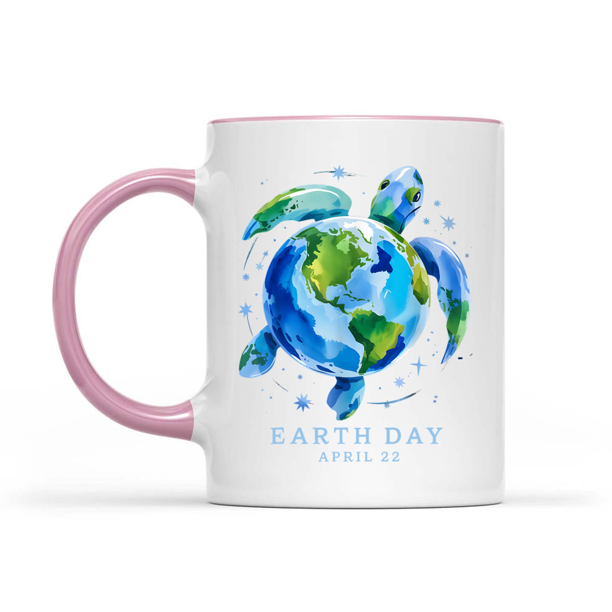 Earth Day Turtle Planet Design Eco-Friendly Mug