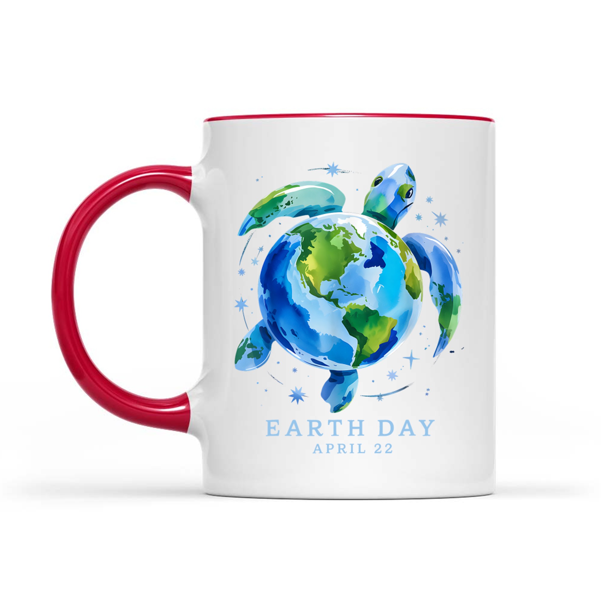 Earth Day Turtle Planet Design Eco-Friendly Mug