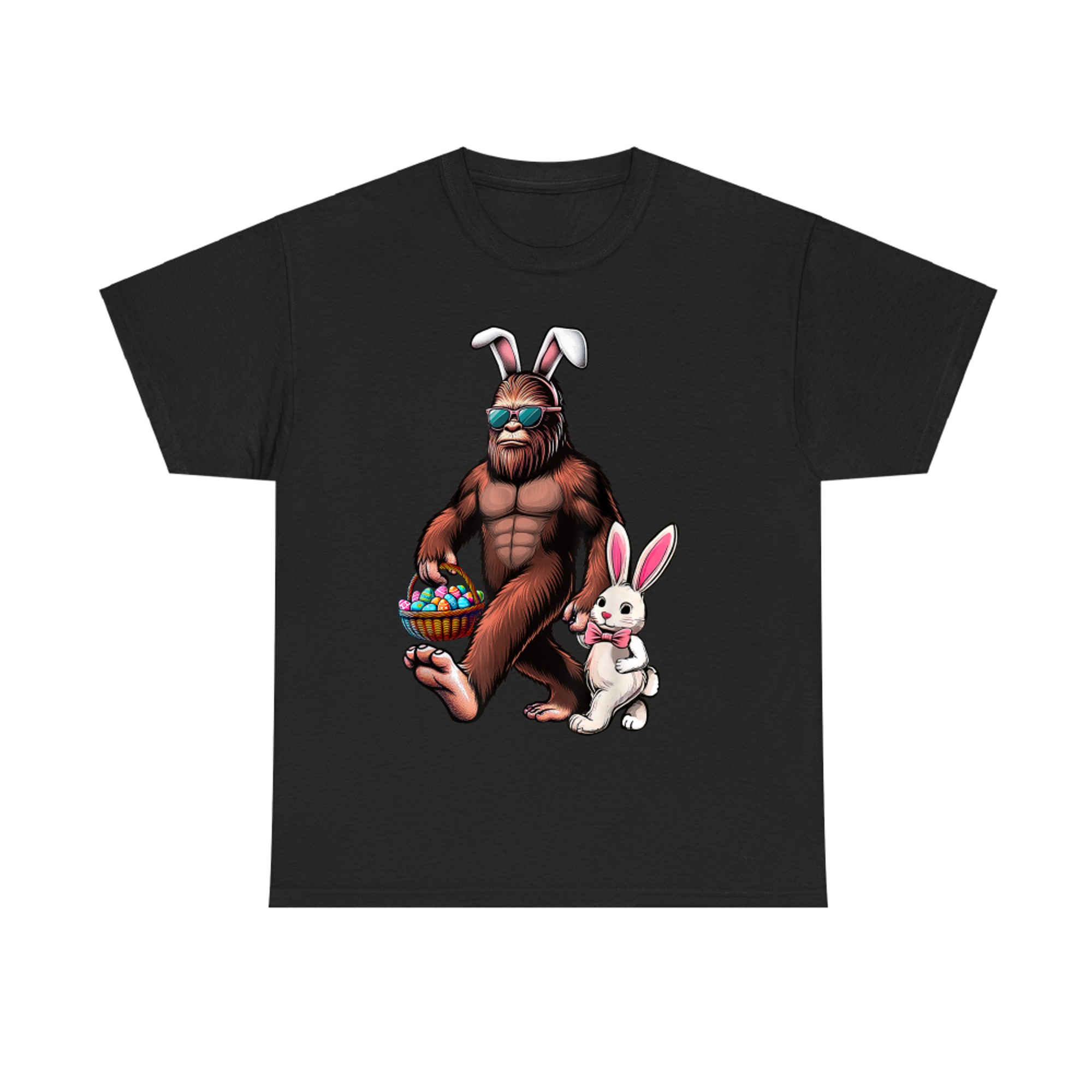 Easter Bigfoot Bunny Costume Sasquatch Eggs Rabbit Cute Funny Holiday T-Shirt