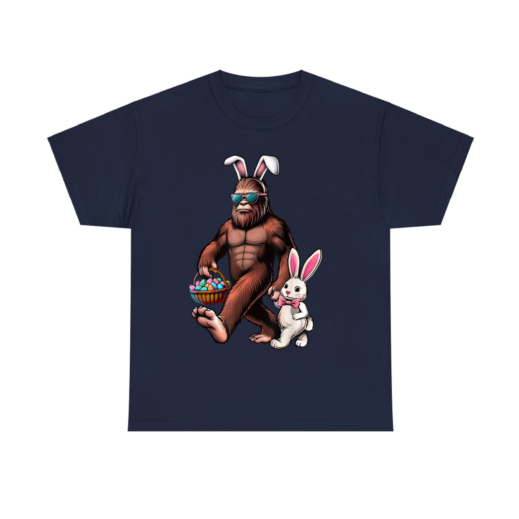 Easter Bigfoot Bunny Costume Sasquatch Eggs Rabbit Cute Funny Holiday T-Shirt