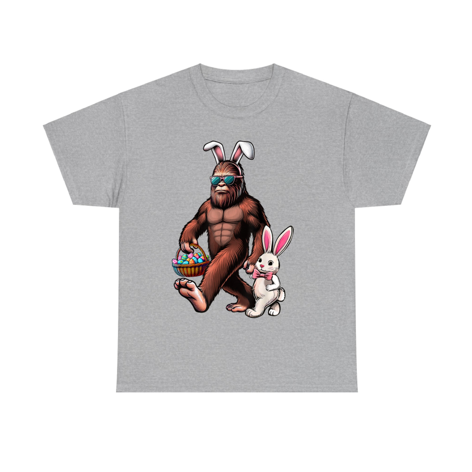 Easter Bigfoot Bunny Costume Sasquatch Eggs Rabbit Cute Funny Holiday T-Shirt