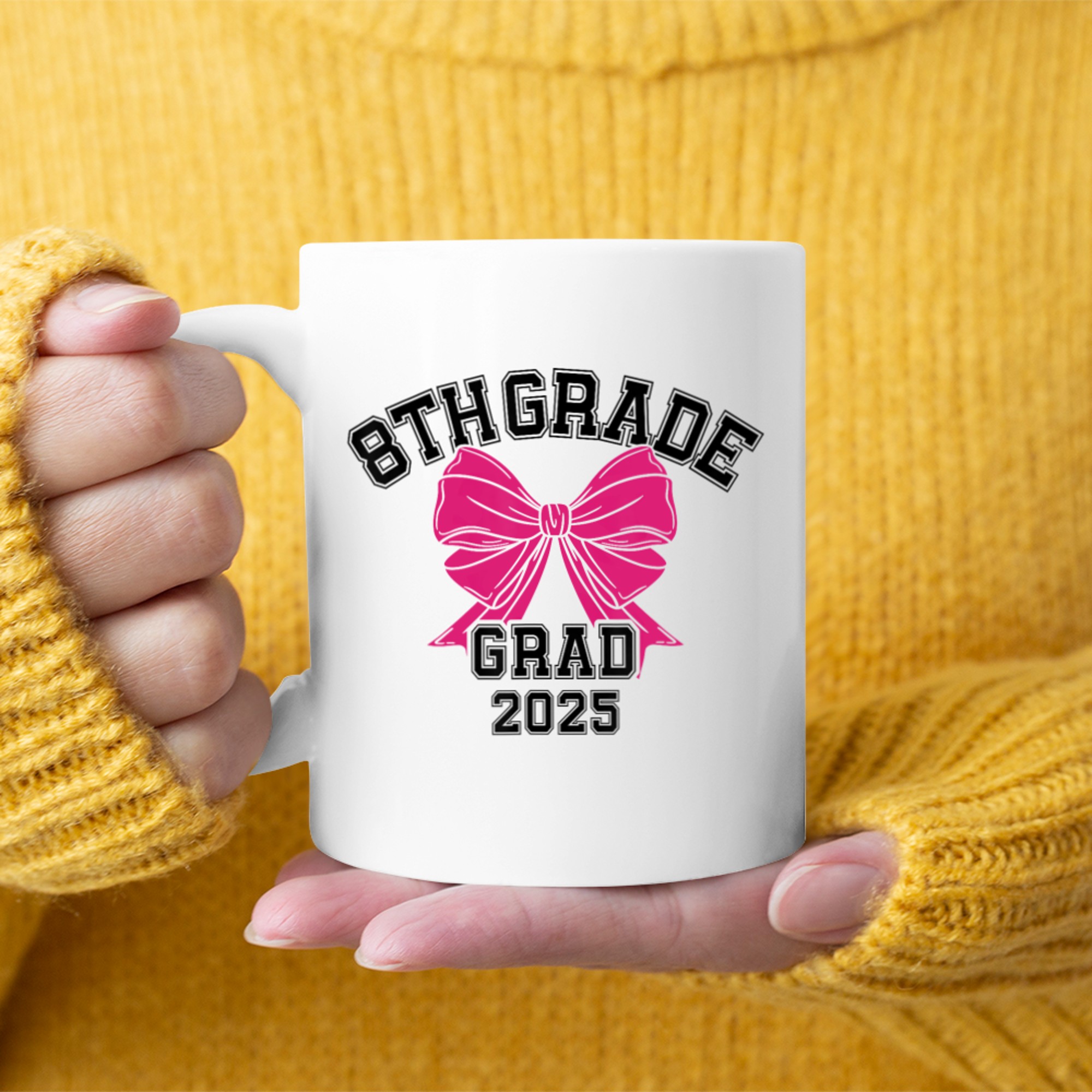 Eighth 8th Grade Grad Coquette Middle School Graduate Mug
