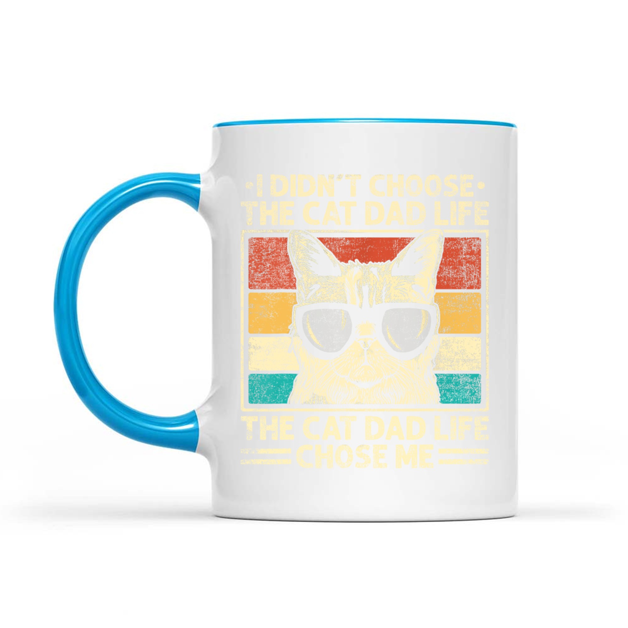 Funny Cat Dad Retro Style Cool Cat Sunglasses Mug