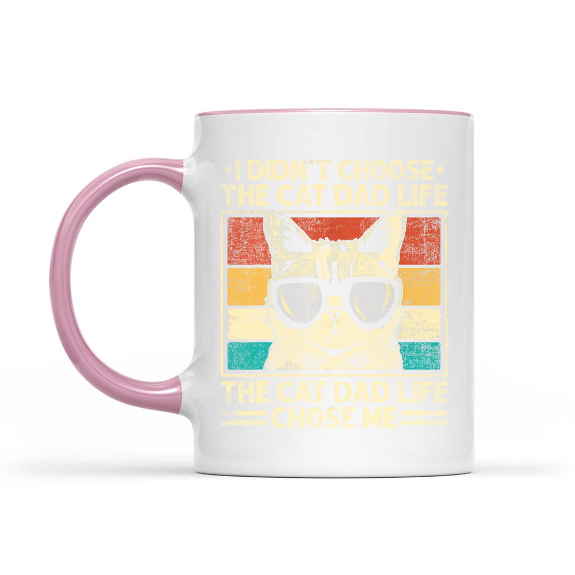 Funny Cat Dad Retro Style Cool Cat Sunglasses Mug