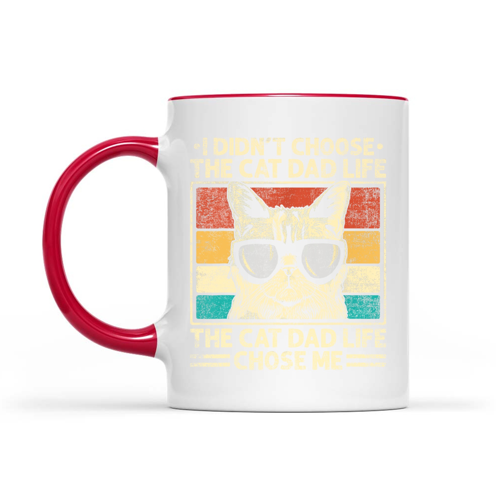Funny Cat Dad Retro Style Cool Cat Sunglasses Mug