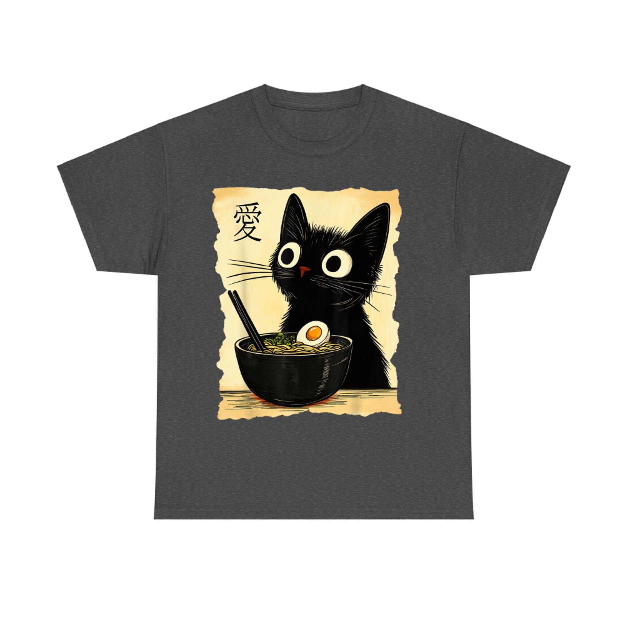 Funny Cat Ramen Graphic Japanese Kawaii Anime Cat T-Shirt
