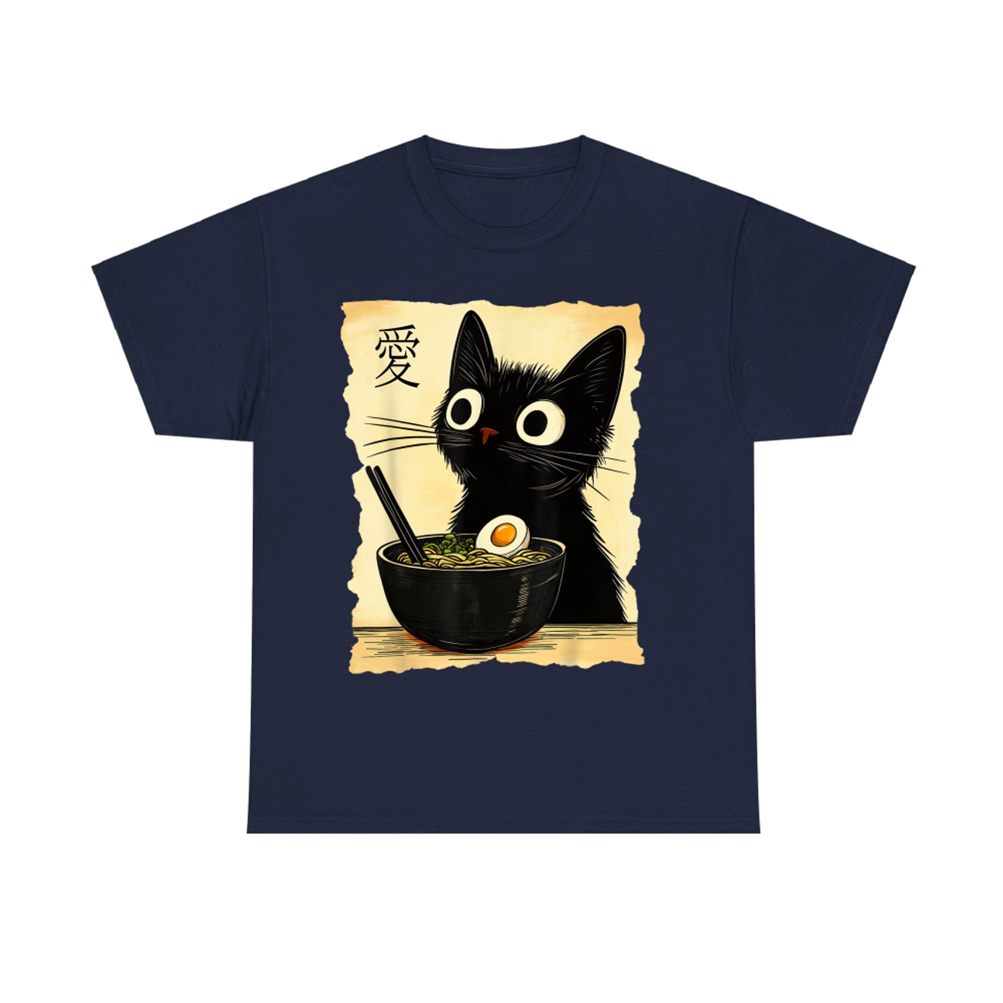 Funny Cat Ramen Graphic Japanese Kawaii Anime Cat T-Shirt