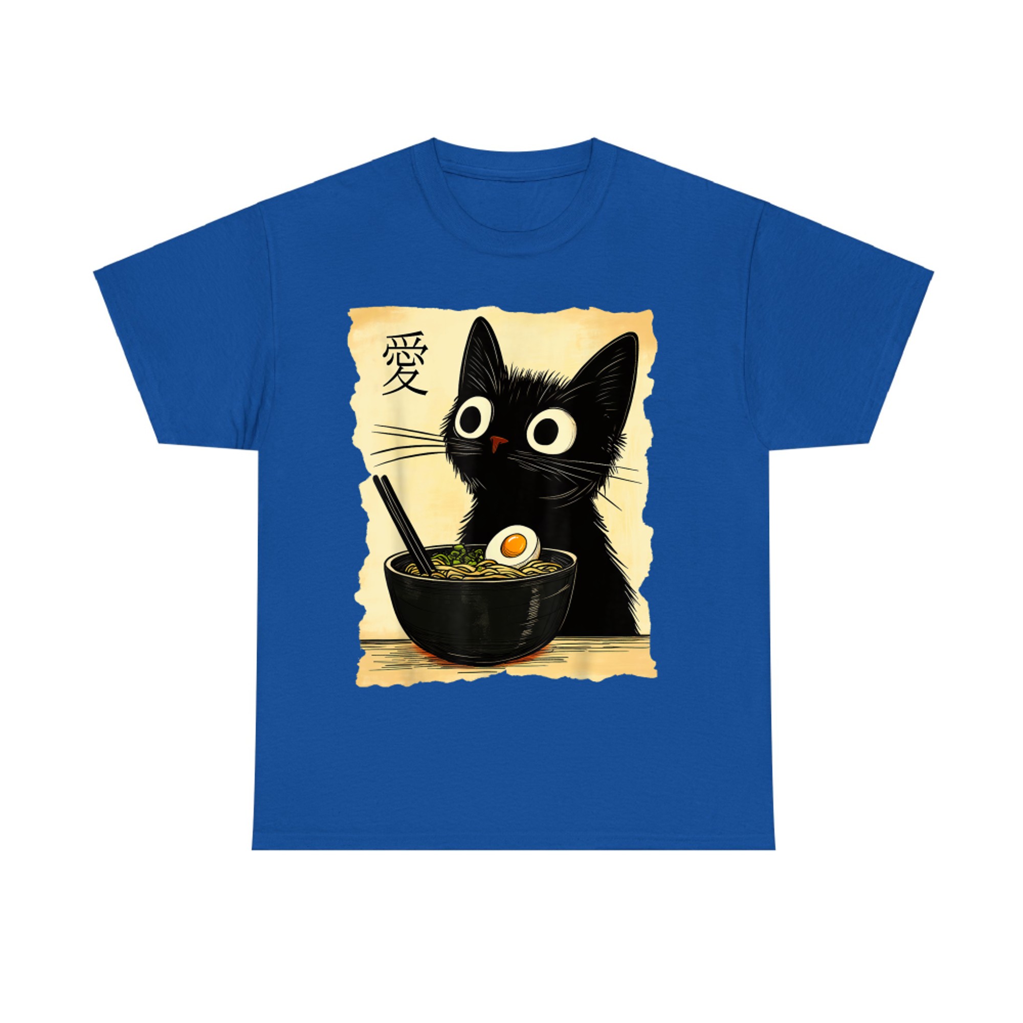 Funny Cat Ramen Graphic Japanese Kawaii Anime Cat T-Shirt