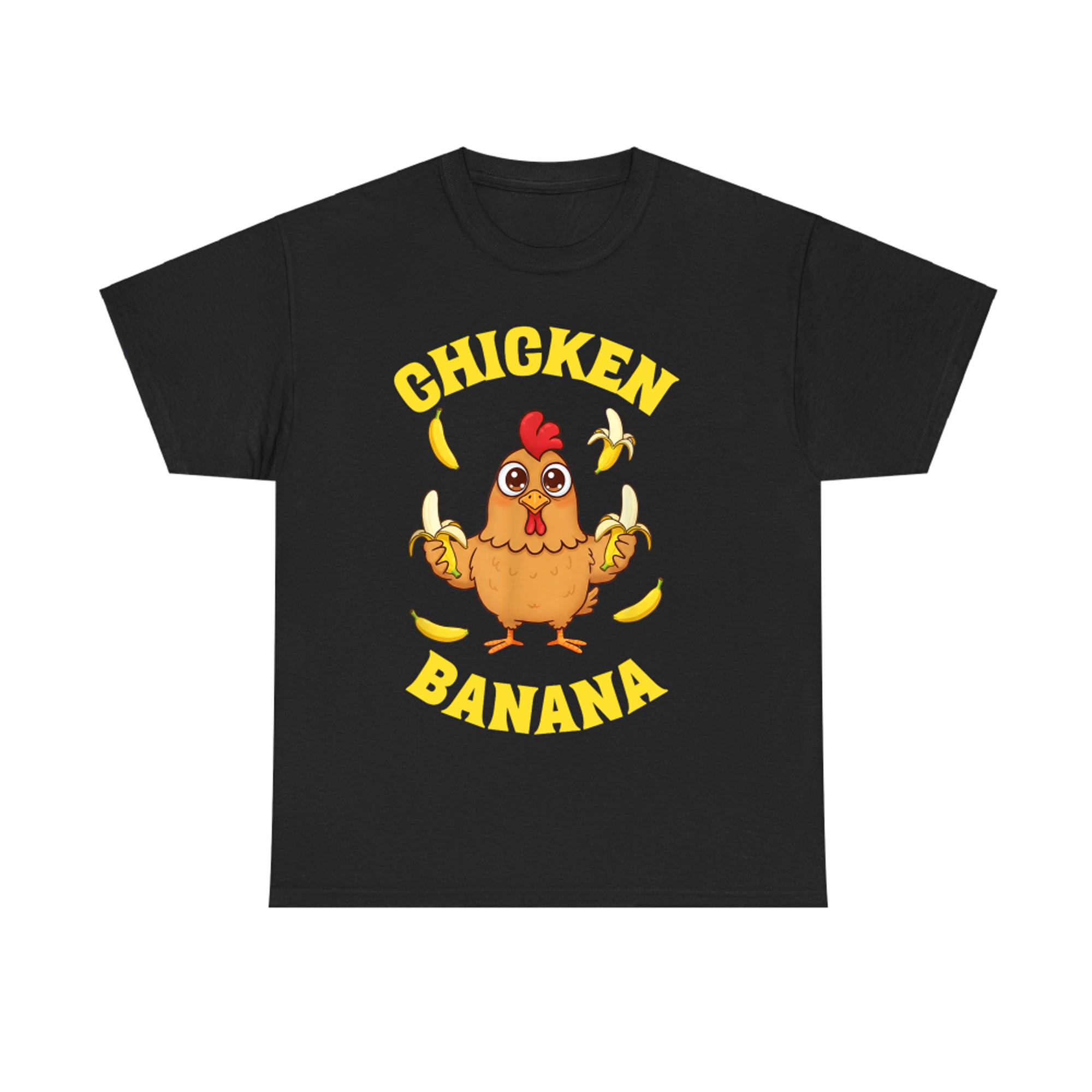 Funny Chicken Holding Bananas Silly Farm Animal Humor T-Shirt