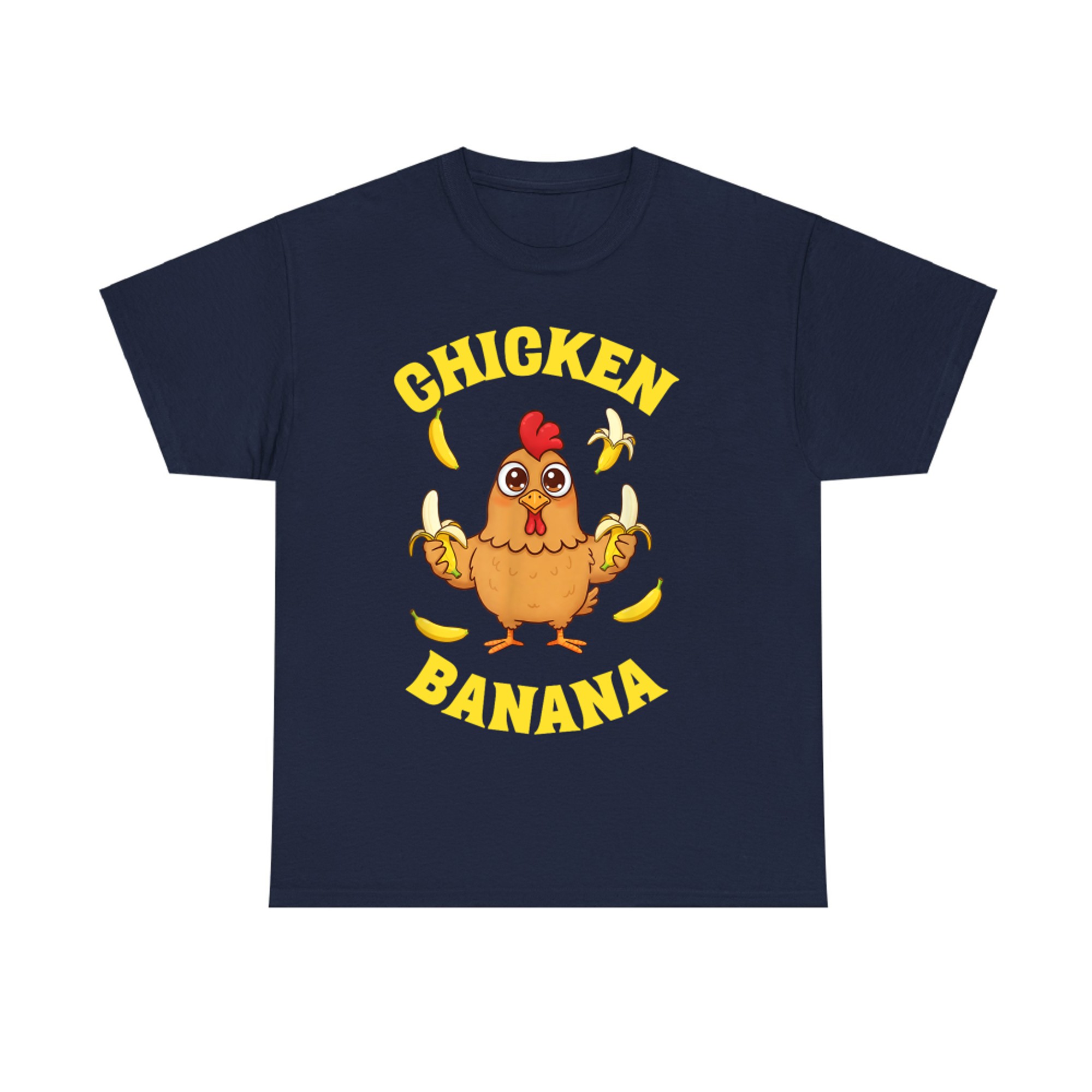 Funny Chicken Holding Bananas Silly Farm Animal Humor T-Shirt