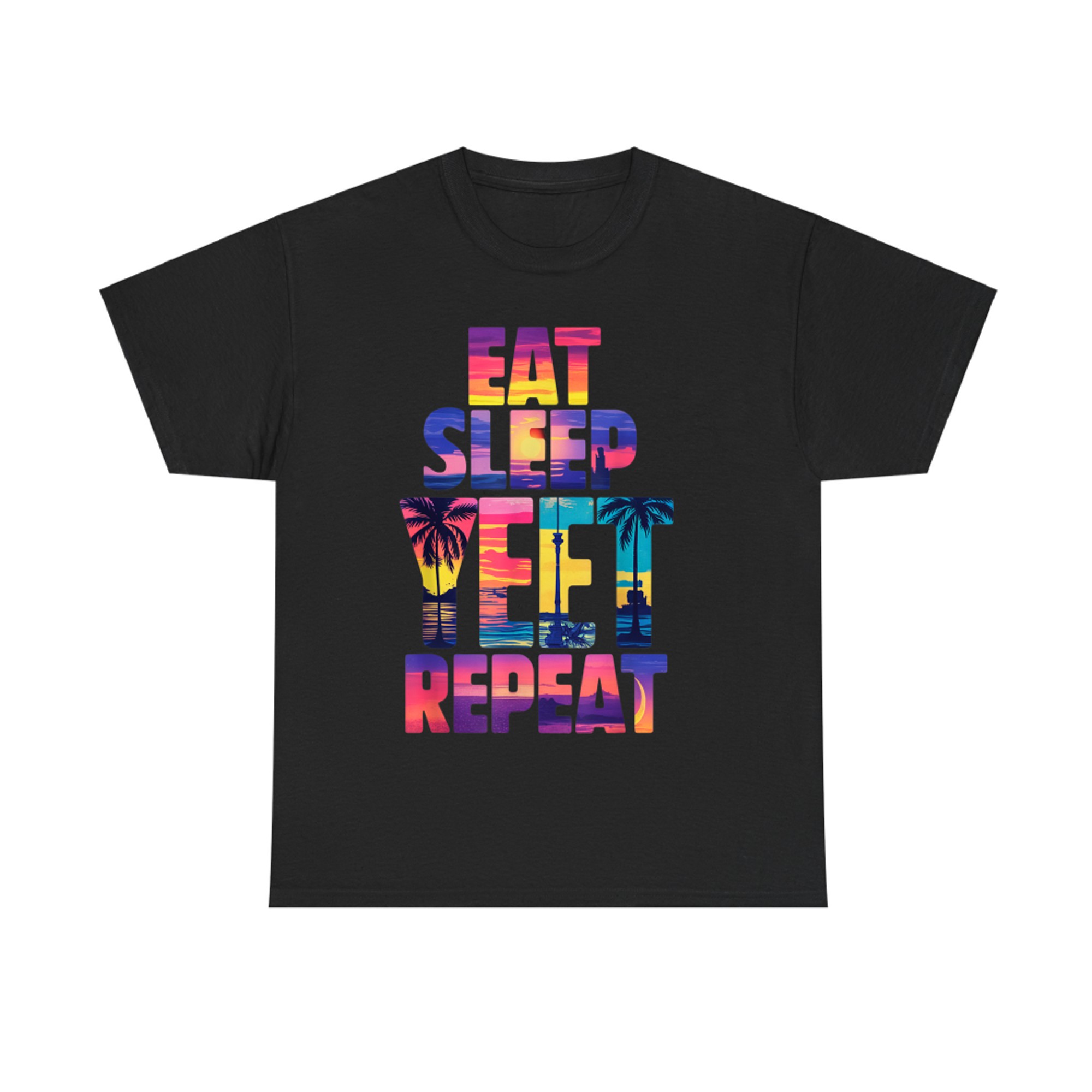 Funny Eat Sleep Yeet Repeat Vintage Summer Vibe T-Shirt